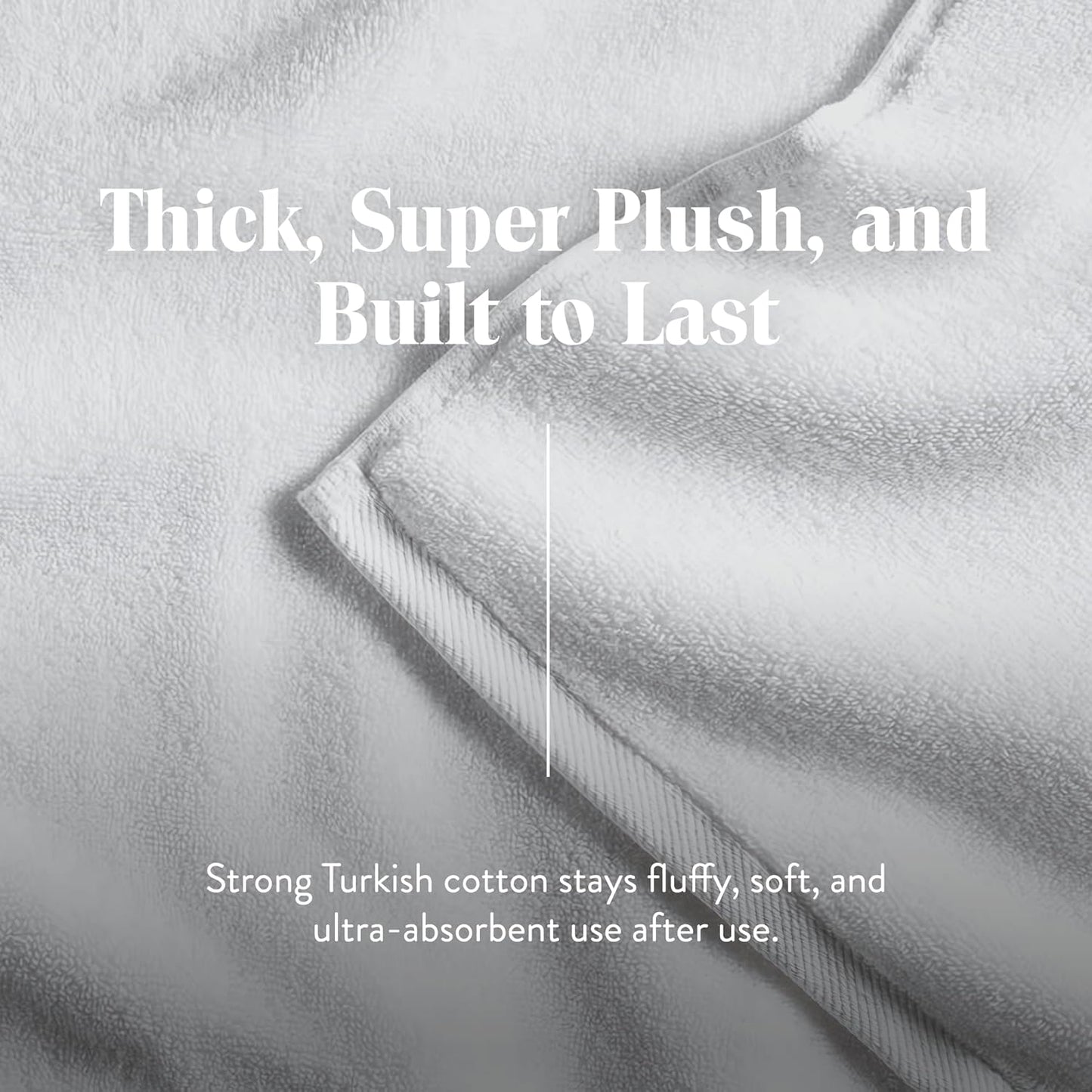 Brooklinen Super-Plush Turkish Cotton Washcloths Set of 2 Cotton, 820 GSM, Highly Absorbent, Machine Washable, Perfect for Home & Bathroom (13" x 13", Solid White)