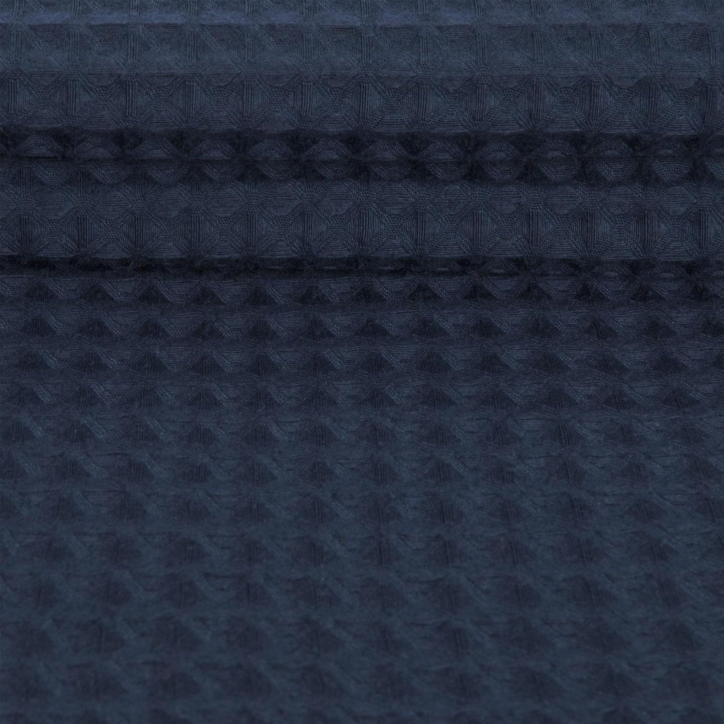 River Dream Stall Waffle Weave Shower Curtain with Snap-in Liner,Cotton Blend Fabric Heavy Duty,No Hooks Needed Shower Curtain for Bathroom,Hotel Quality Shower Curtain Set,Navy Blue,54x80 inches