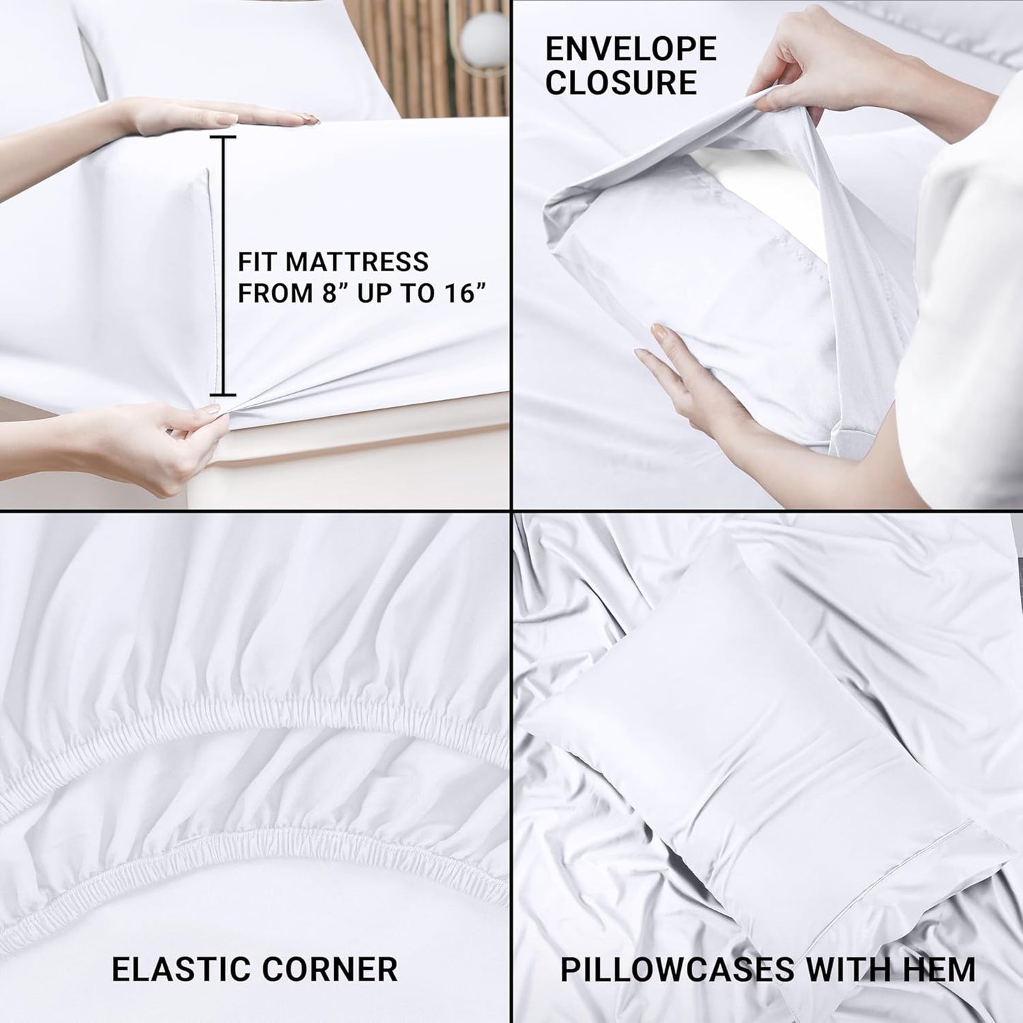 Utopia Bedding Twin Bed Sheets Set - Pack of 2 Sheet Sets - Perfect for Spa, Hotel, & Guest Bedroom - Brushed Microfiber - Shrinkage and Fade Resistant - Easy Care (White)