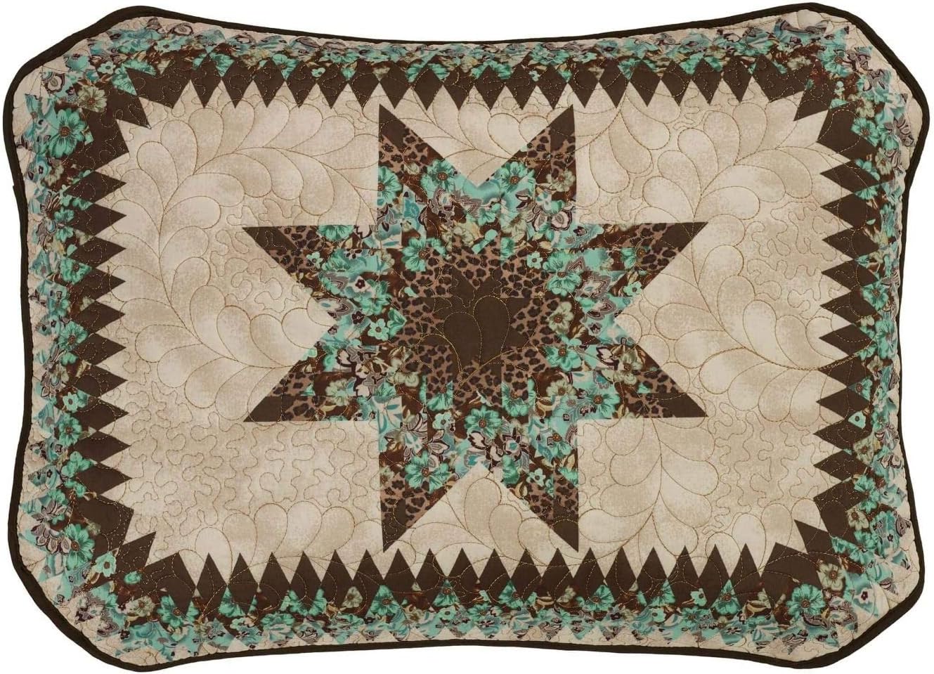 Donna Sharp Contemporary Polyester Quilt Set - Sea Breeze Star - 2-Piece Twin Size Quilt Set, Includes Quilt, and Pillow Sham Perfect for Coastal and Souhtwest Decor