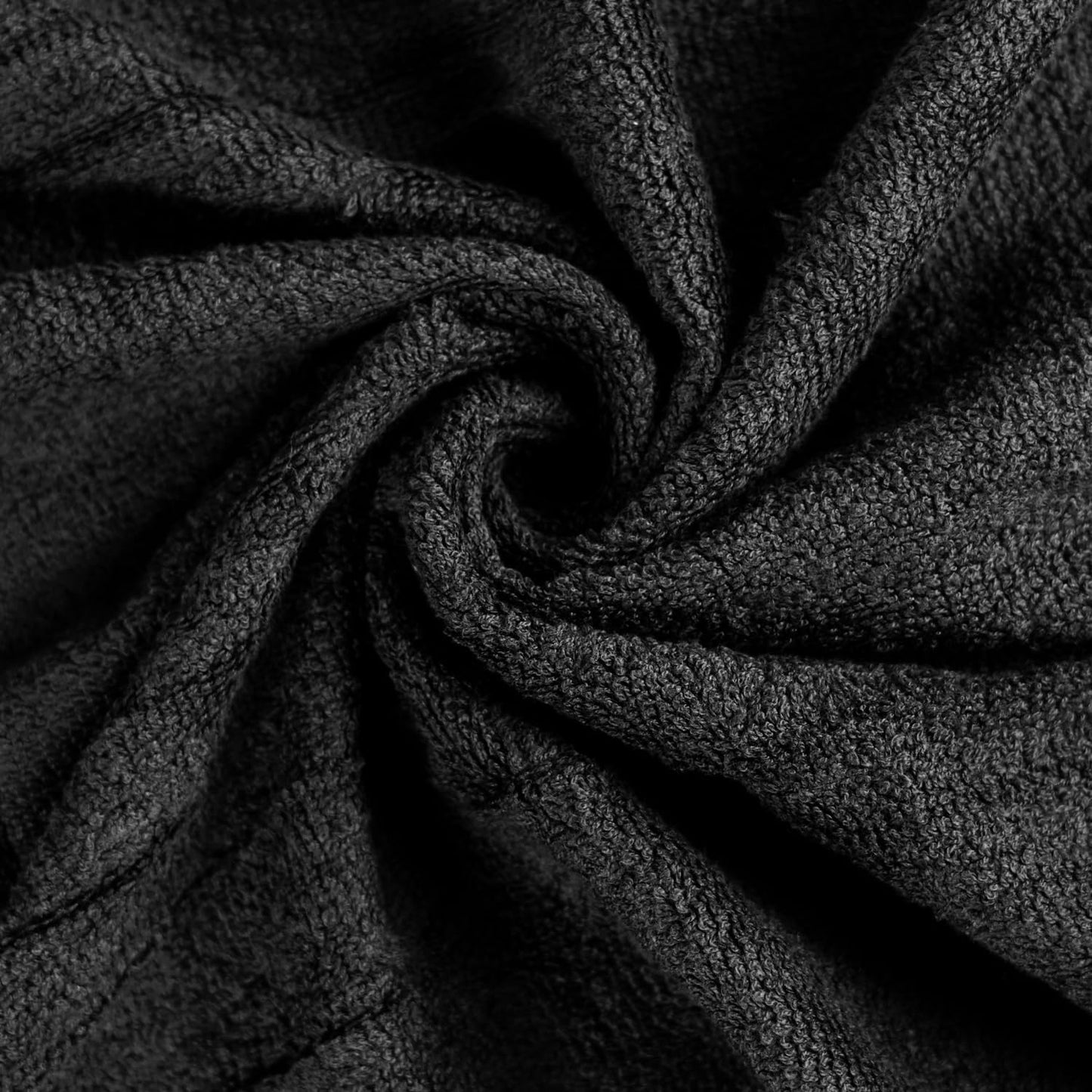 TOALLA_ Bath Towels_30x60_Pk 6_Black Bath Towels (6-Pack, 30W X 60 L Inches) Black Color- Cotton Towel for Gym, Bath, Spa, Shaving, Shampoo, for Daily use, Large