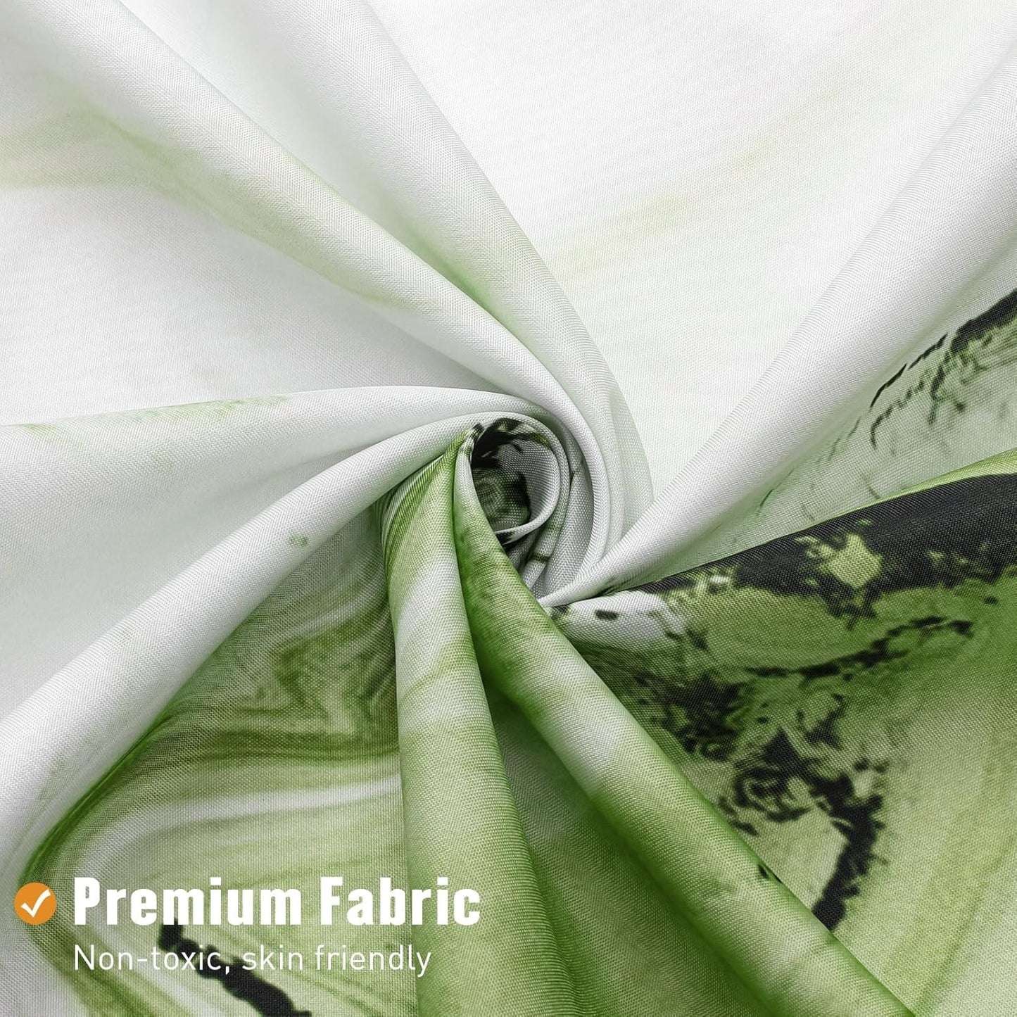 MitoVilla Sage Green Marble Shower Curtain, Modern Ombre Fabric Cloth Shower Curtains for Luxury Bathroom Decor, Abstract Watercolor Shower Curtain, 72x72