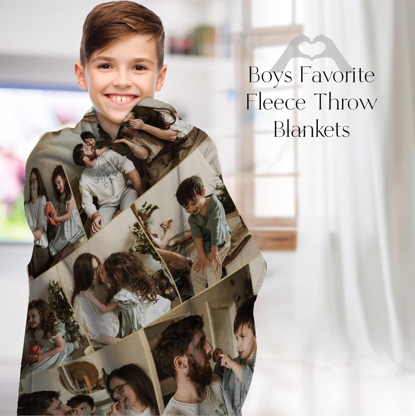 Ships Next Day, Custom Blanket with Picture - Printed in USA, Personalized Photo Blanket (Sherpa – 60x80)