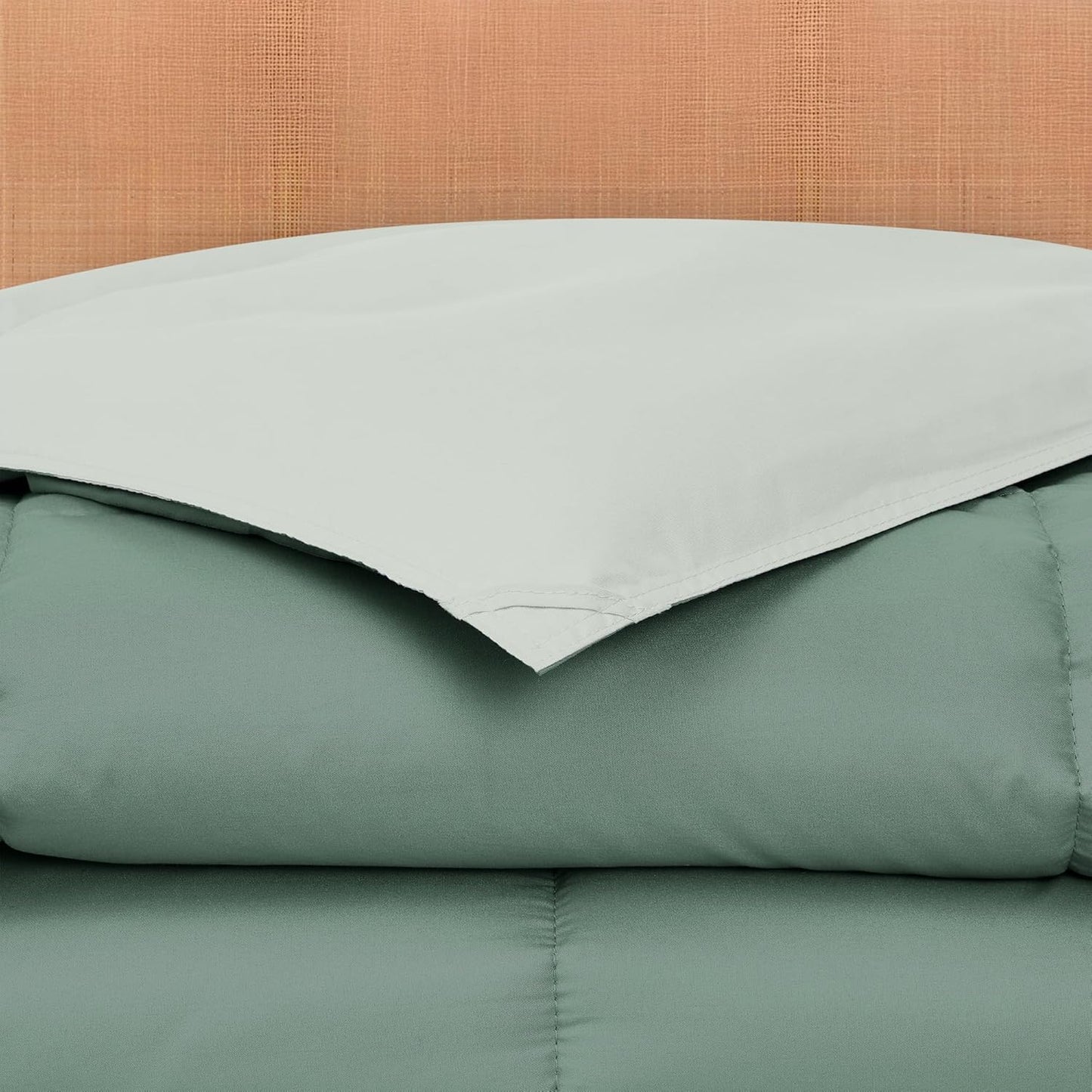 Modern Threads Down Alternative Reversible Comforter Ivory/Sage Green Twin