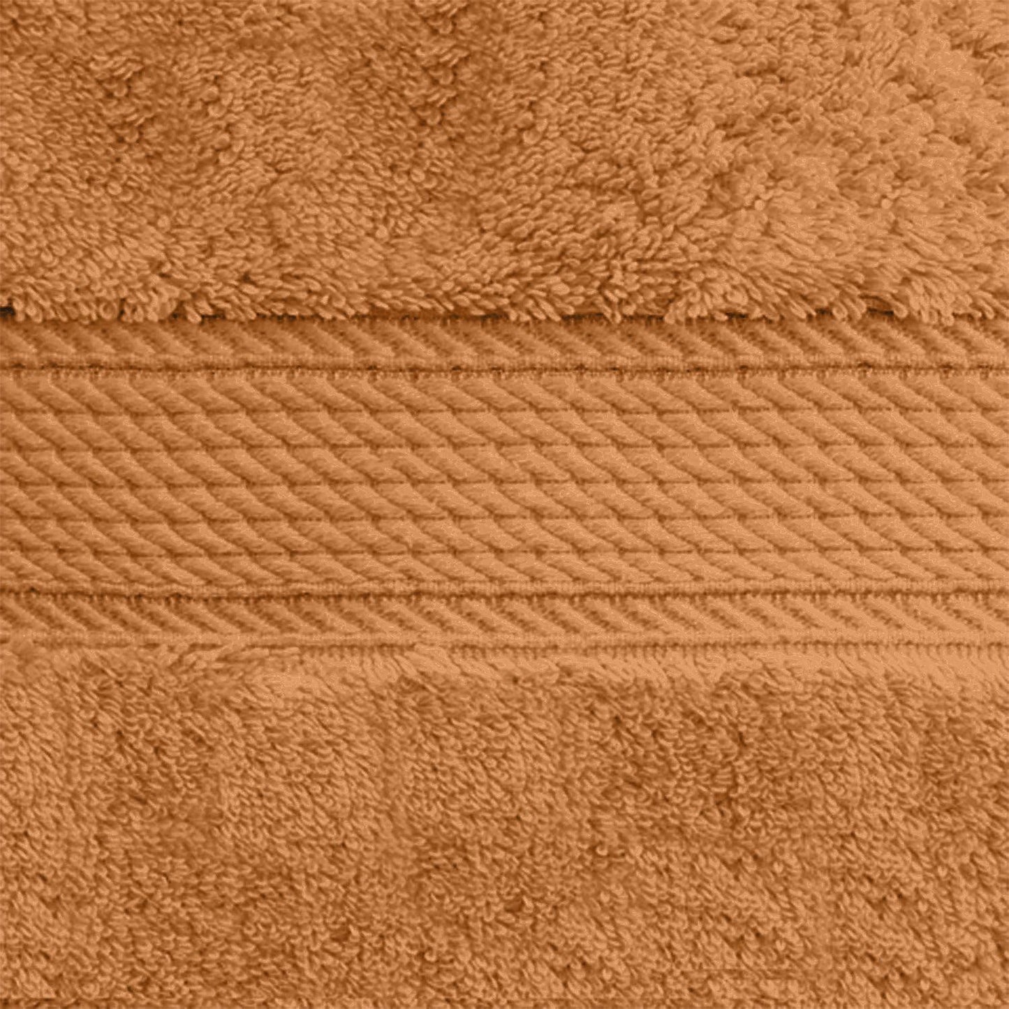 Superior Egyptian Cotton Pile Face Towel/Washcloth Set of 6, Ultra Soft Luxury Towels, Thick Plush Essentials, Absorbent Heavyweight, Guest Bath, Hotel, Spa, Home Bathroom, Shower Basics, Rust