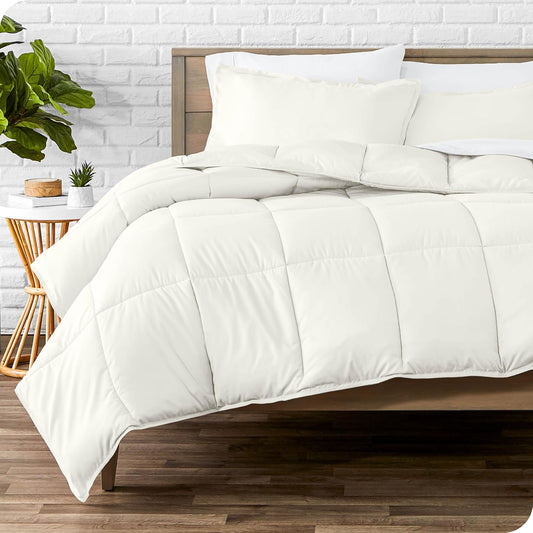 Bare Home Comforter Set - Oversized King Size - Ultra-Soft - Goose Down Alternative - Premium 1800 Series - All Season Warmth (Oversized King, Cream)