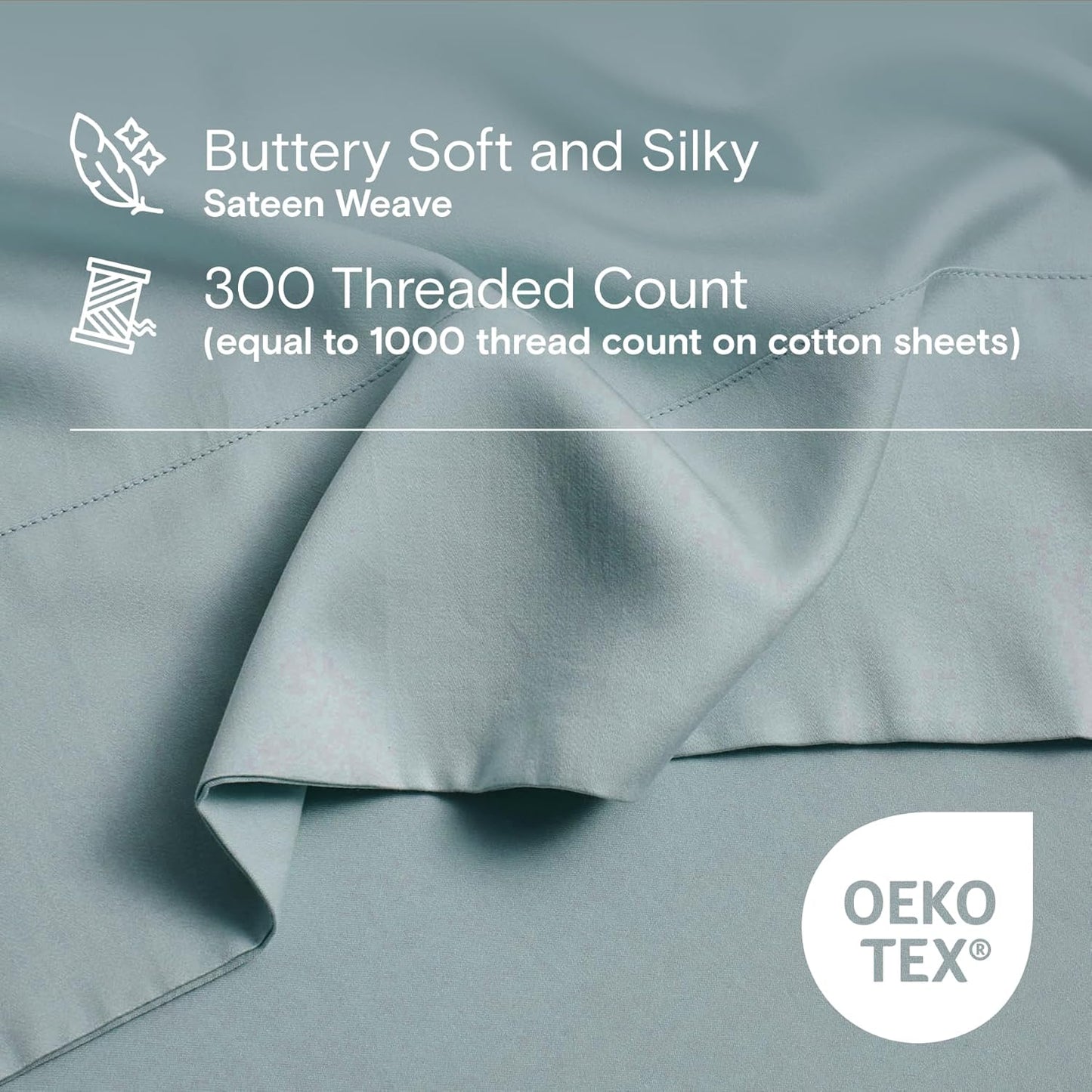 DOZ Duvet Cover Set, 100% Viscose derived from Bamboo, Organically Grown, Buttery Soft, Cooling Duvet Covers, High GSM, 1 Duvet Cover and 2 Pillowcases, 90"x90" (Teal, Full/Queen)