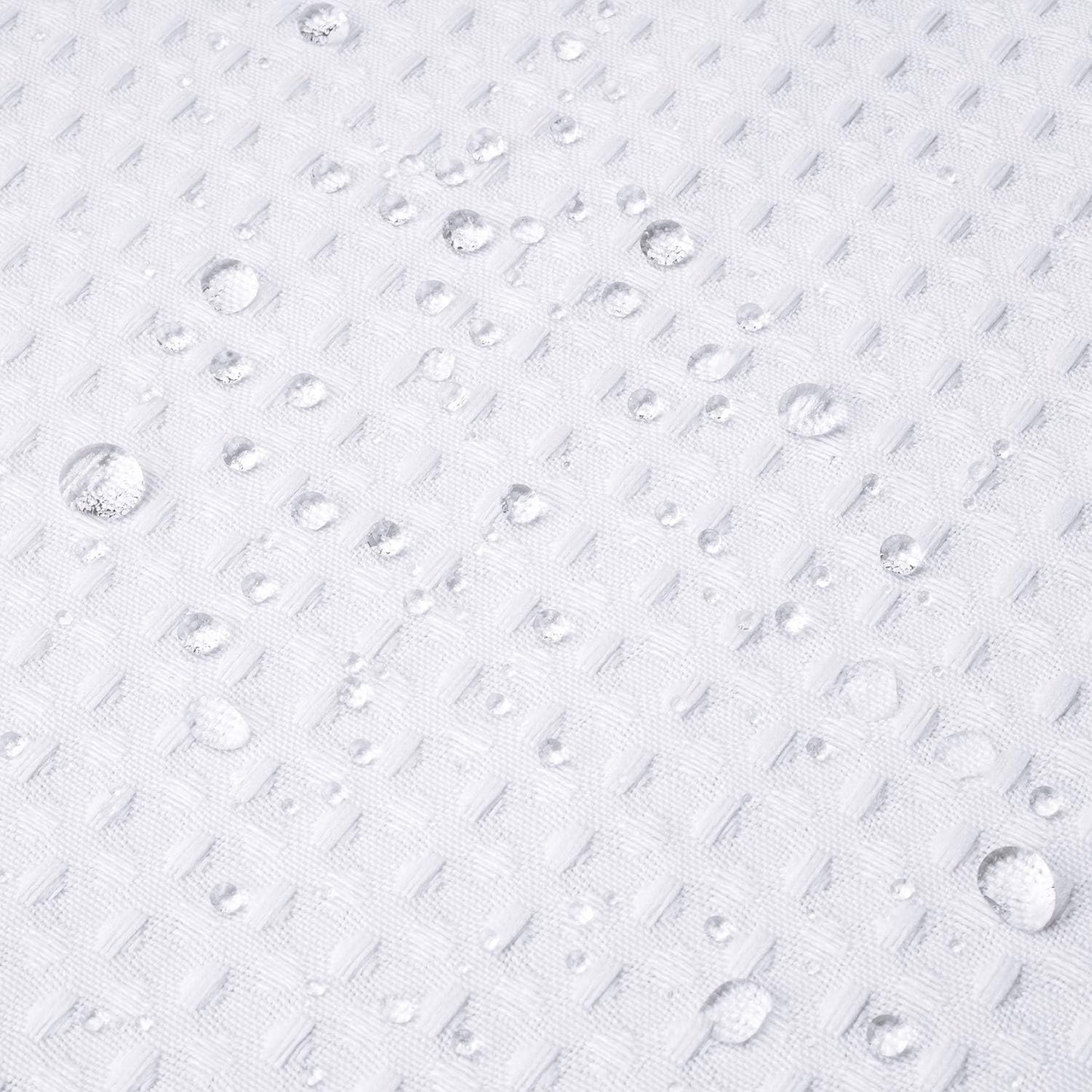 River Dream Stall Heavyweight No Hooks Required Dotted Waffle Weave Shower Curtain with Snap in Liner - 36W x 74H,Hotel Grade,Spa Like Bath Curtain,White