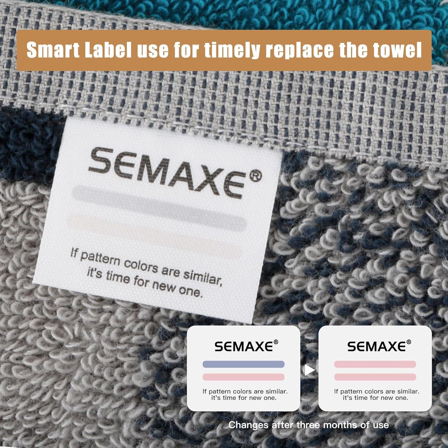 SEMAXE 12 Pack Hand Towels for Bathroom, 100% Cotton Towels with Hanging Loops, Soft & Highly Absorbent, Hand Towel Set for Gym, Shower, Hotel, Spa and Kitchen, Colorful - Checkered