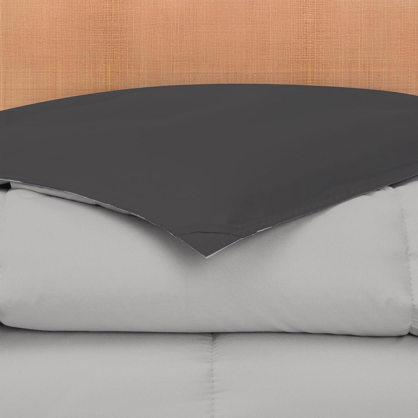 Modern Threads Down Alternative Reversible Comforter Dark Gray/Gray Queen