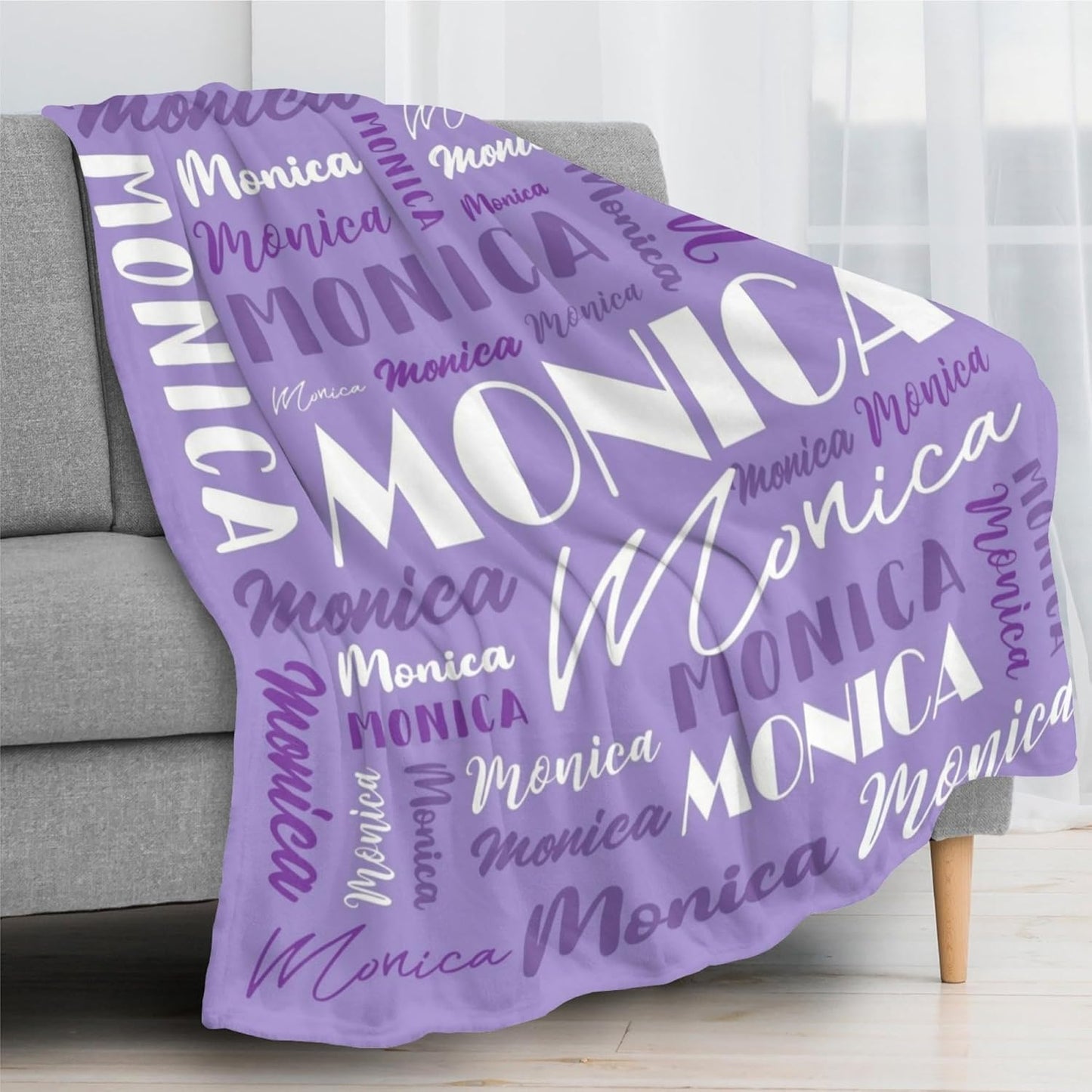 Name Blanket Personalized Blanket for Adult Kids Flannel Customize Throw Blanket Custom (Color 04, 40 x 50 Inches)