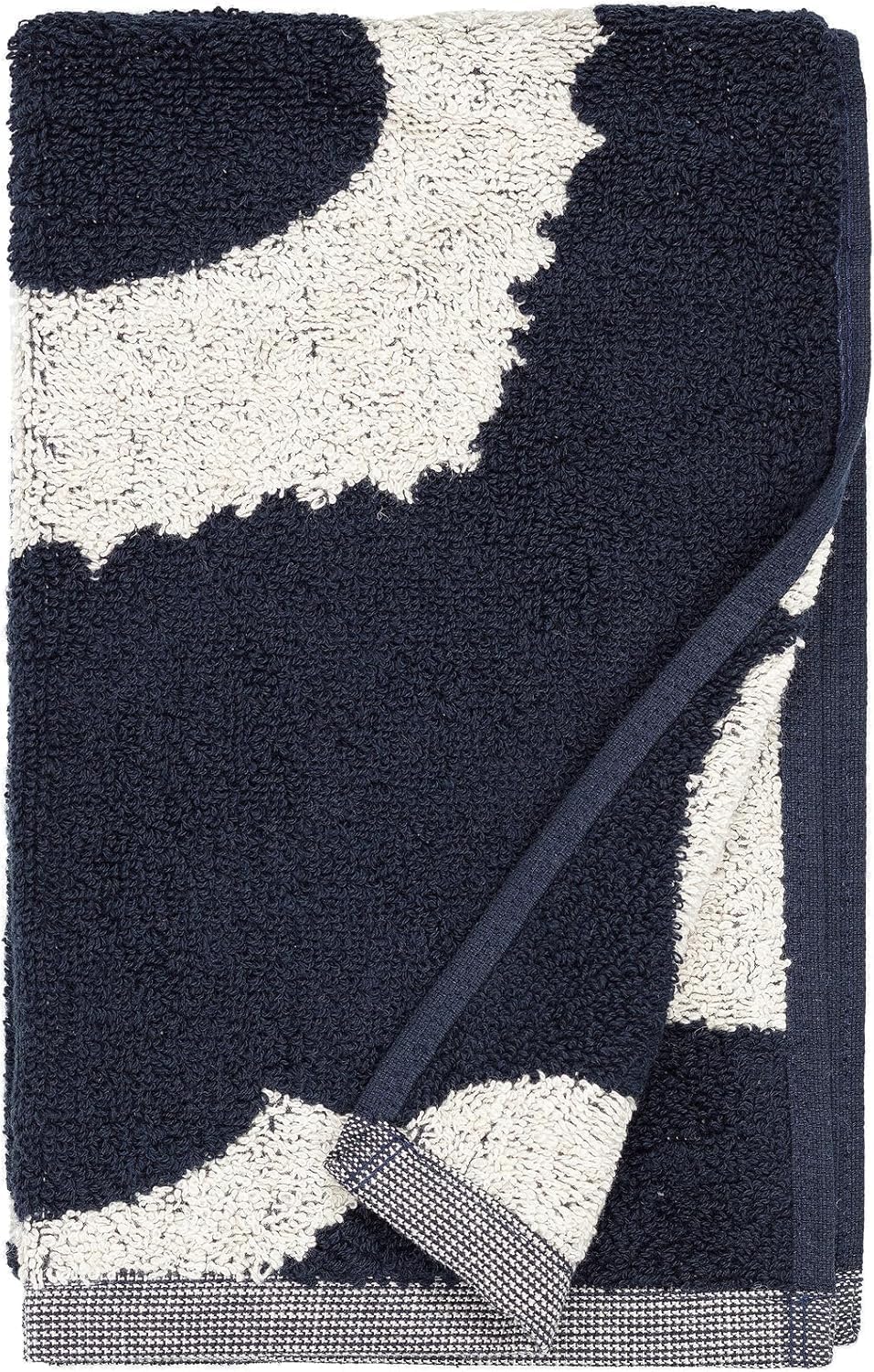 MARIMEKKO Unikko Terry Cotton Guest Towel (Blue) – Floral Patterned Guest Towels – 20 in x 12 in