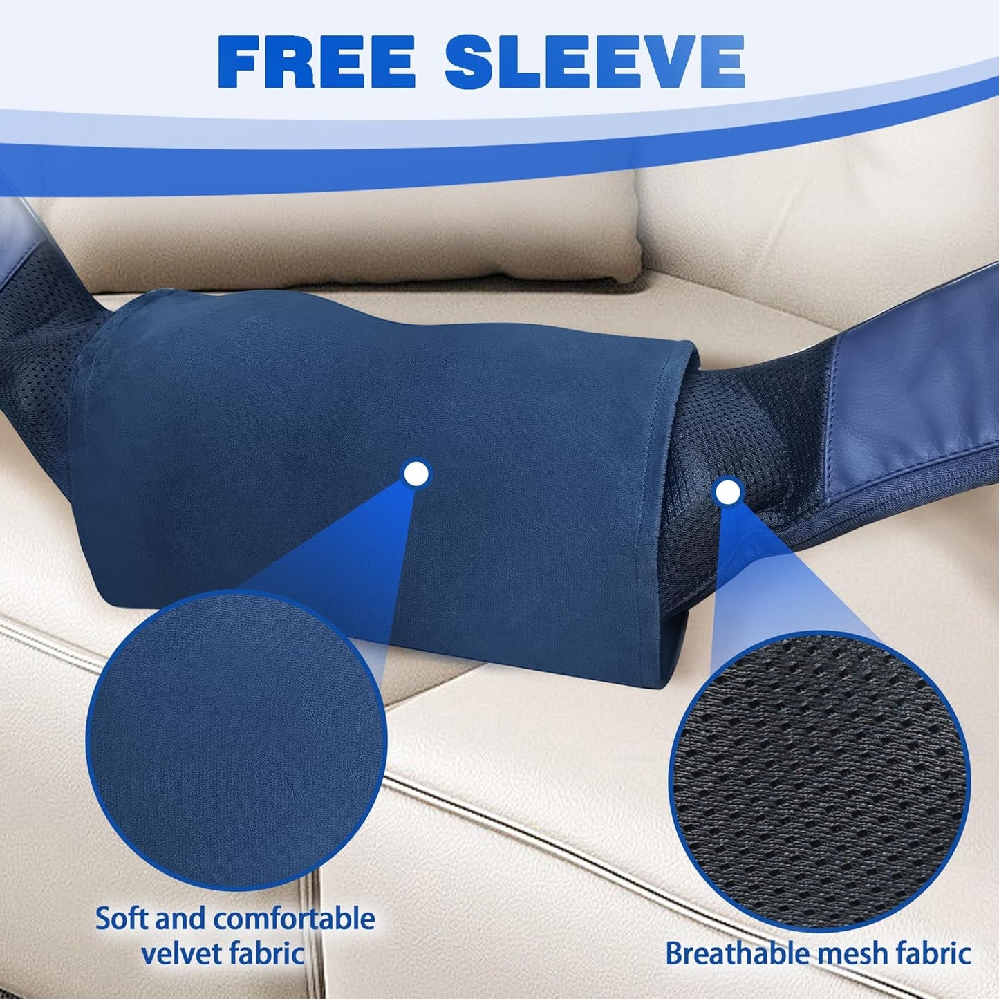 Joyset Shiatsu Neck and Back Massager with Heat,Electric Shoulder Massager for Pain Relief Deep Tissue,3D Kneading Massage with Cloth Cover Easy to Clean Best Gift for Men Women Parents (Blue)