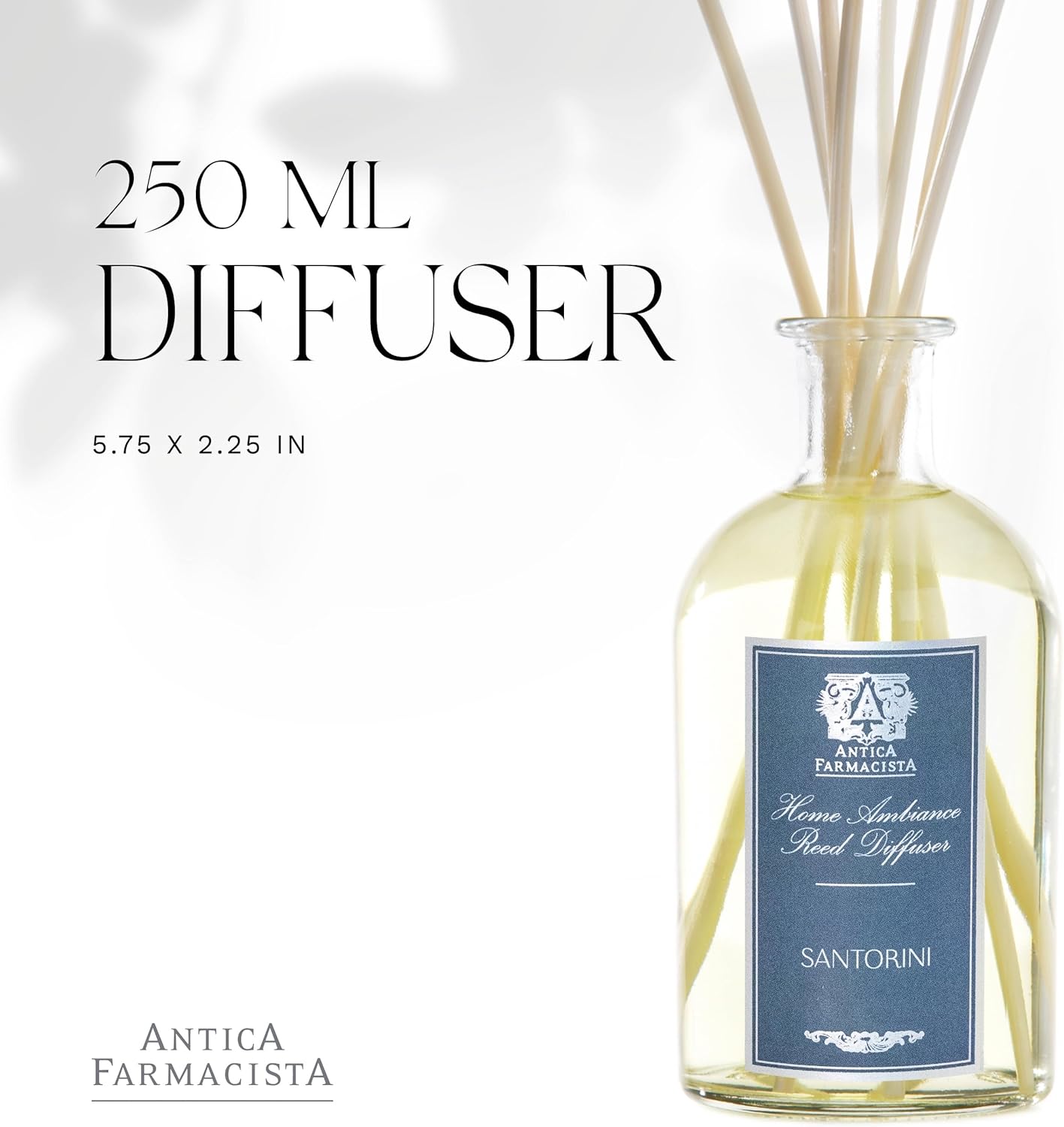 Antica Farmacista Home Ambiance Diffuser - Long-Lasting Reed Scent Diffuser - Luxury Room Freshener Gift - Santorini, 8.45 fl oz