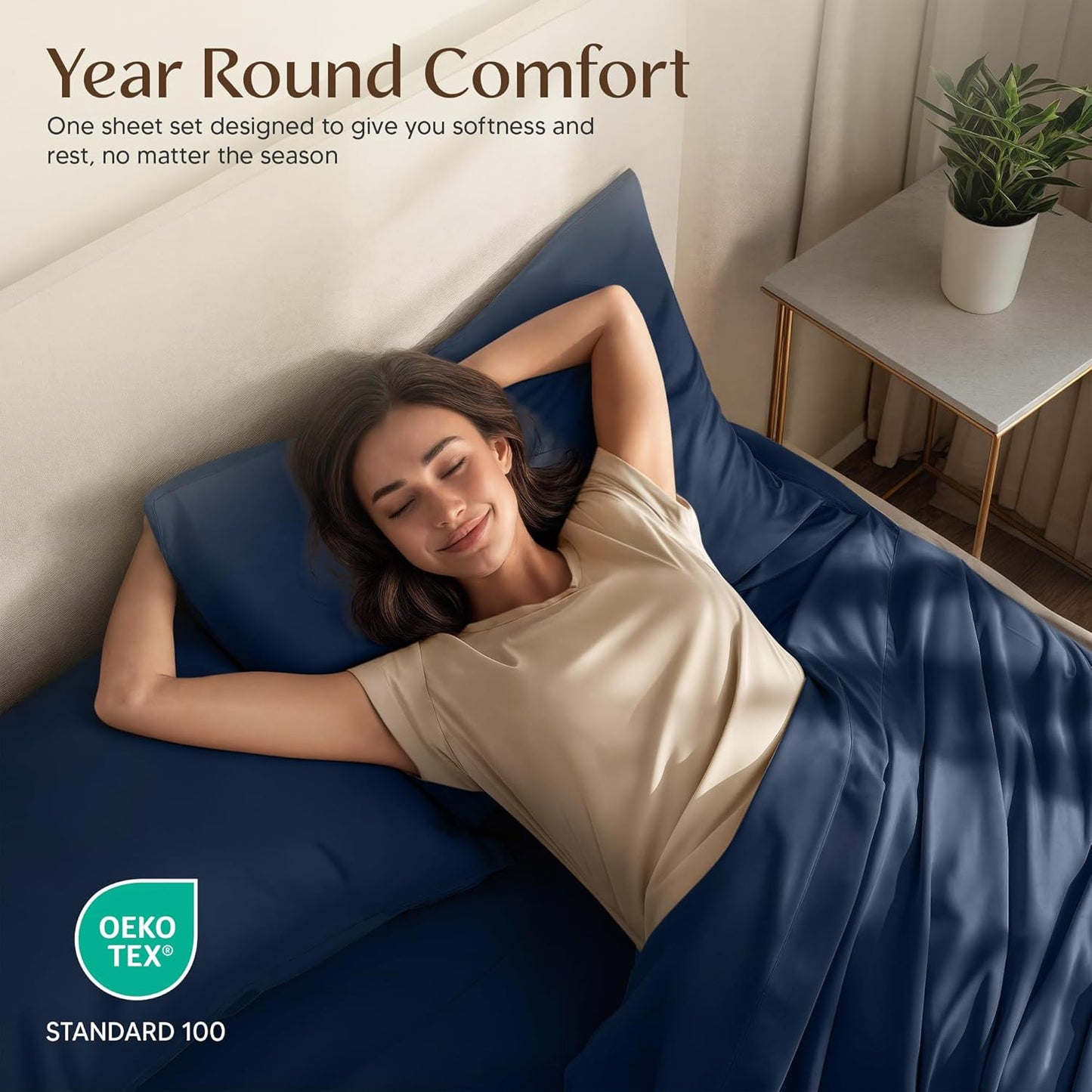 Utopia Bedding Queen Sheet Set – 4 Piece Bed Sheets for Queen Size Bed, Soft and Breathable Microfiber, Includes 1 Fitted Sheet, 1 Flat Sheet and 2 Pillowcases (Navy Blue)