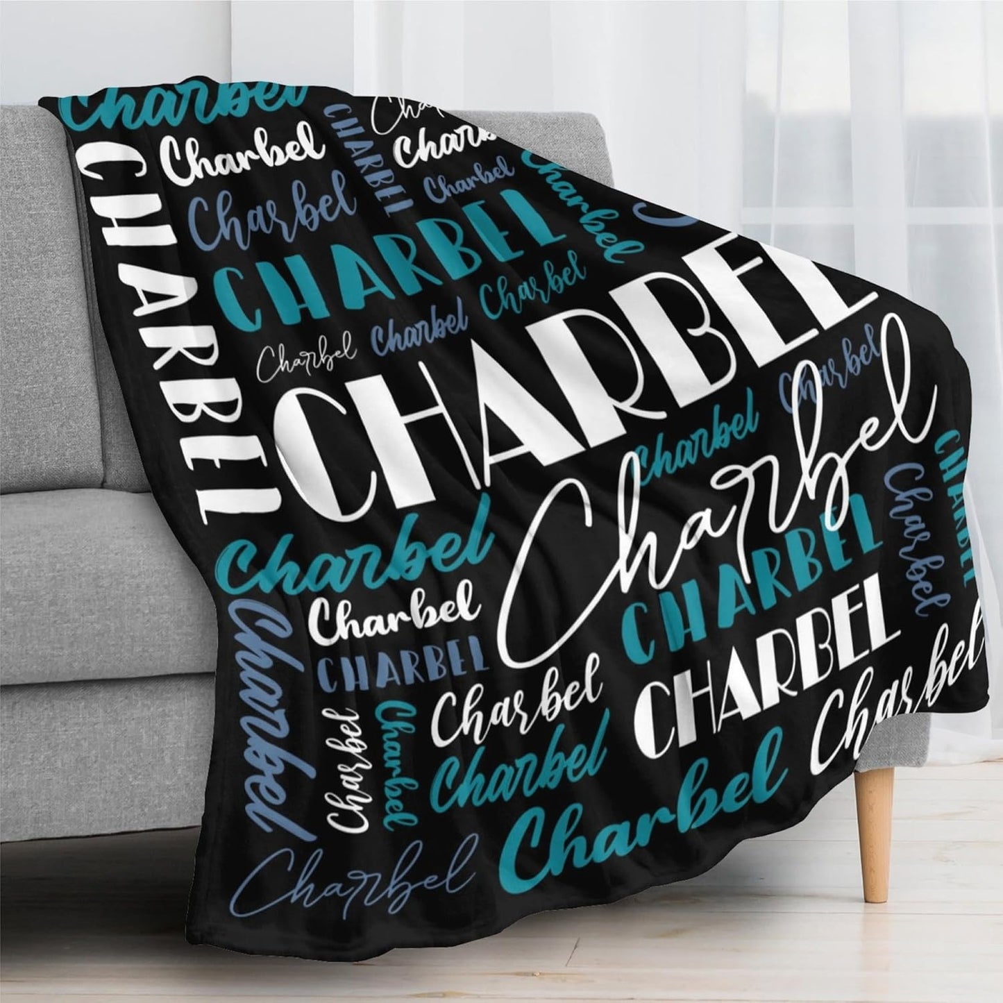 Name Blanket Personalized Blanket for Adult Kids Flannel Customize Throw Blanket Custom (Color 13, 40 x 50 Inches)