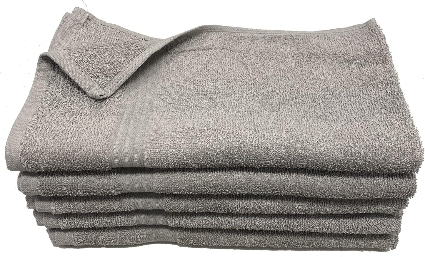 Towel Supercenter 16X27 Salon Hand Towels Colors (36Pack, 60Pack, 120Pack) 100 Percent Cotton for Hair Salons, Nail Salons, Tanning Salons, Bathroom from Towelsupercenter (Silver Grey, 36)