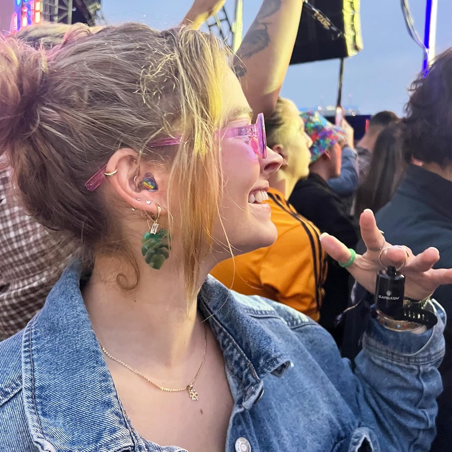 Eargasm High Fidelity Earplugs with Rainbow Filters - Reusable Noise Reduction Hearing Protection Ear-Plugs with Carrying Case for Concerts, Festivals, Raves, Musicians, Live Events, Sports