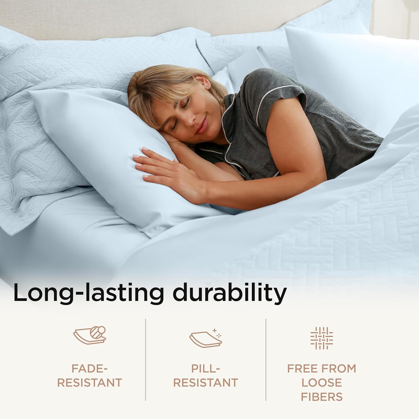 Threadmill Luxury 800 Thread Count King 100% Cotton Sheets - Light Blue Sateen Weave Bed-Sheets, Better Than Egyptian Cotton,4 Pc Solid Soft Bedding Set, Fits 16" Deep Pocket