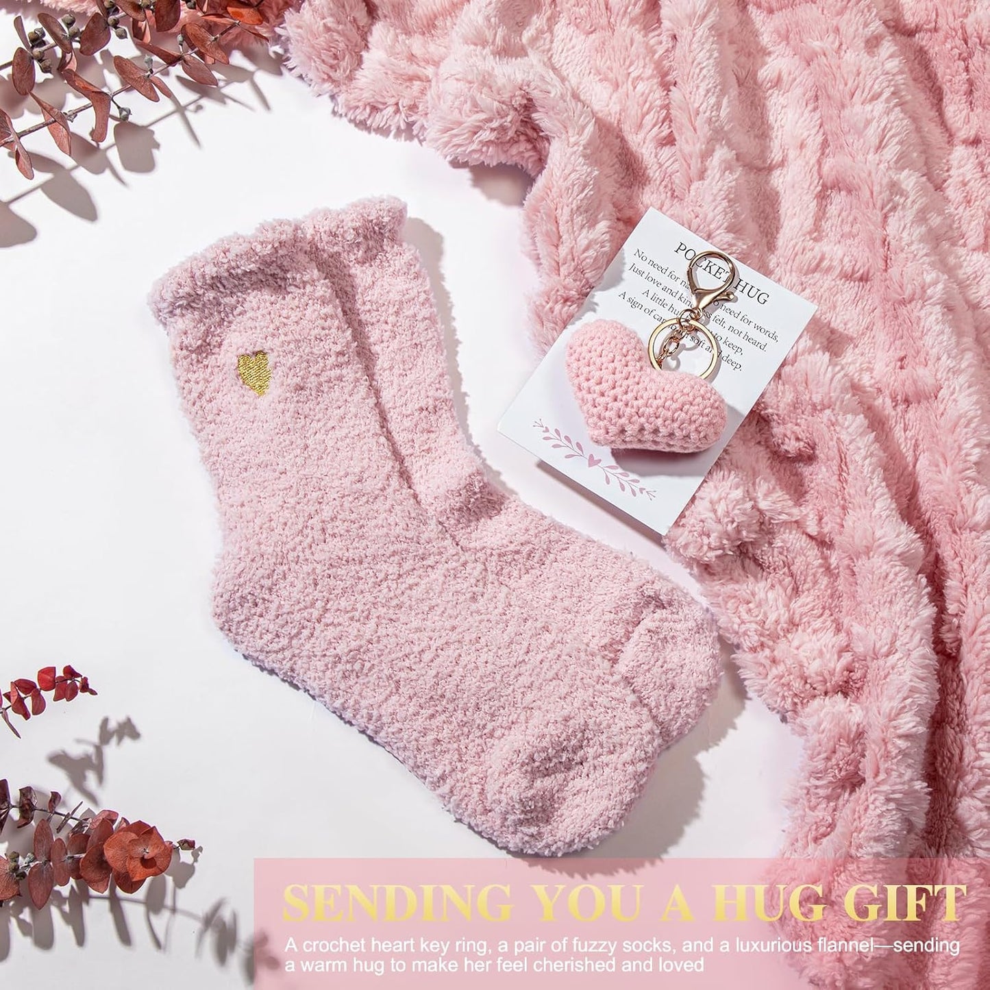 Get Well Gifts for Women Self Care Gifts Basket - Relaxing Spa Care Package After Surgery Thinking of You Birthday Gift - Feel Better Sympathy Gift Set for Her Mom Sister Friend Wife (Pink)