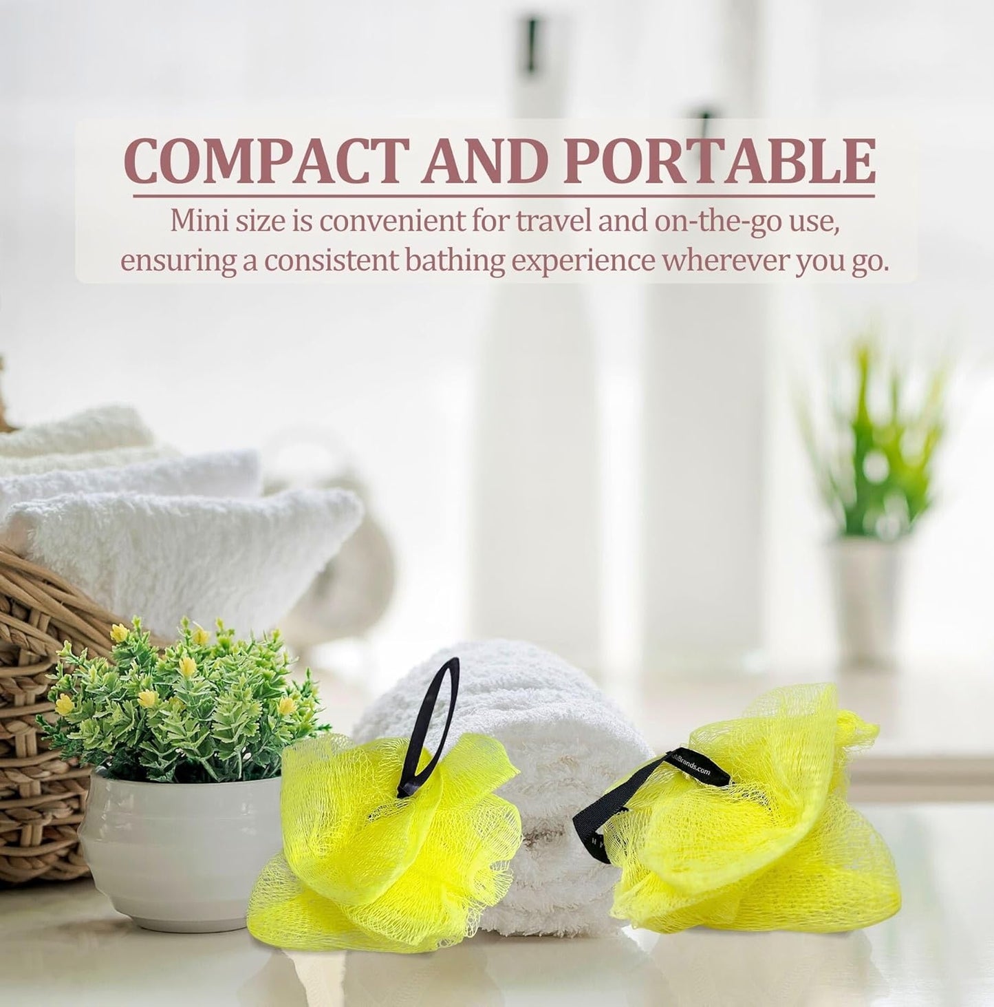 30 Mini Full Bodied Quality Bath or Shower Sponge Loofahs Pouf Mesh Assorted Colors Wholesale Bulk Lot