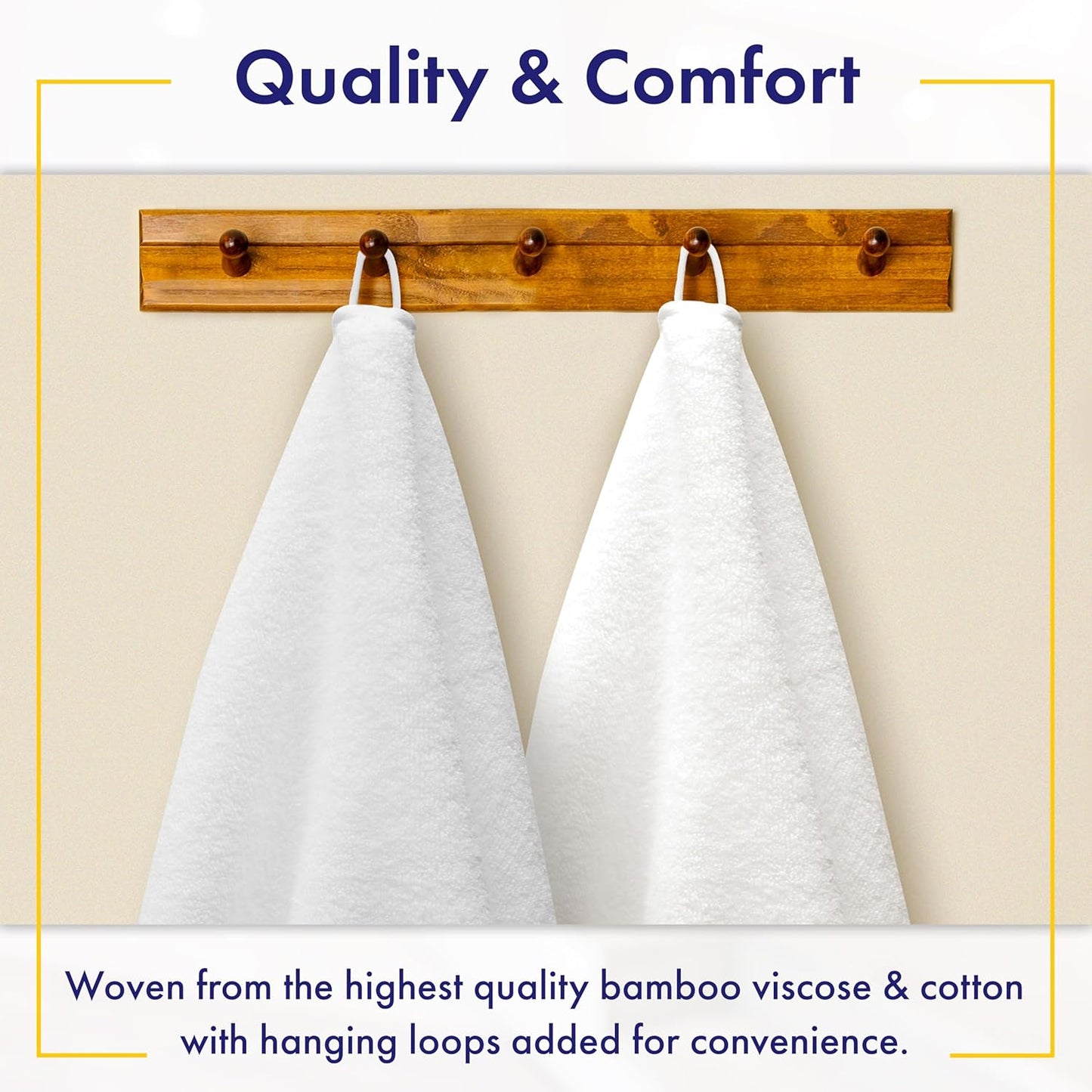 Ultra Soft & Plush Viscose from Bamboo Bath Sheets - 700 GSM Pack of 2 - Extra Large 70x35 in - Super Absorbent & Quick Drying (White)