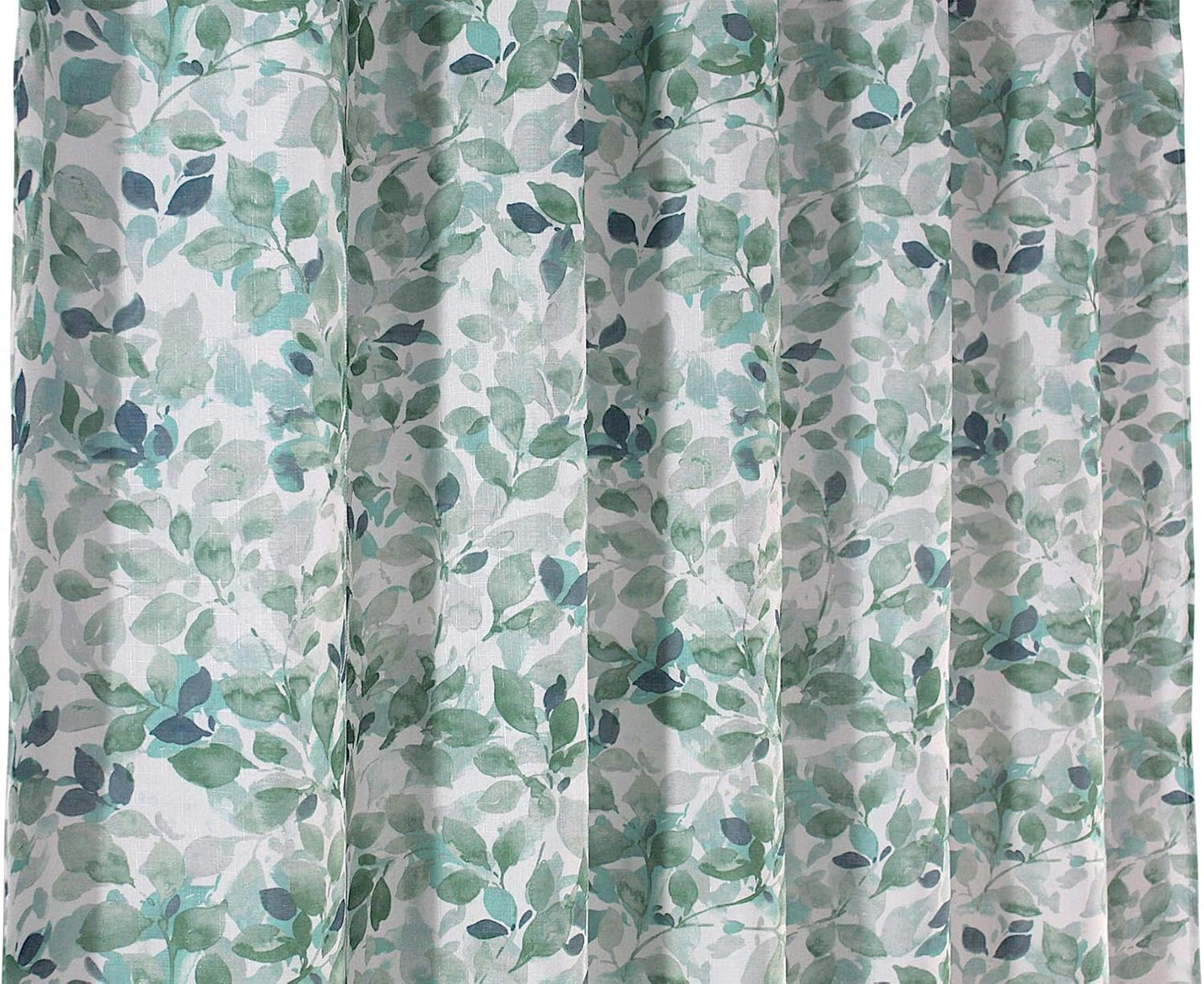 Serafina Home Hotel Quality Fabric Bathroom Shower Curtain: Lush Nature Leaf - Sage Green Grey Teal (Lush Nature, 72 x 70 inches)