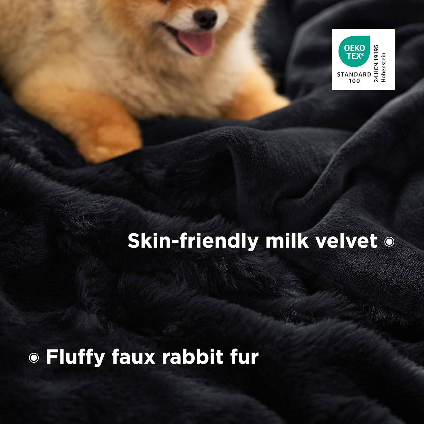 Bedsure GentleSoft Fluffy Faux Fur Blanket Twin Size, Fuzzy Soft Bubble Blanket for Couch, Home Decor Gifts for Bedroom Living Room, Thick Furry Cozy Gifts for Women, Black, 60x80 Inch