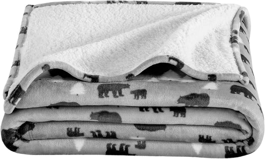 Bare Home Sherpa Fleece Blanket - Twin/Twin Extra Long - Blanket for Bed, Sofa, and Couch - Warm & Lightweight - Fluffy & Soft - Reversible (Twin/Twin XL, Kodiak)