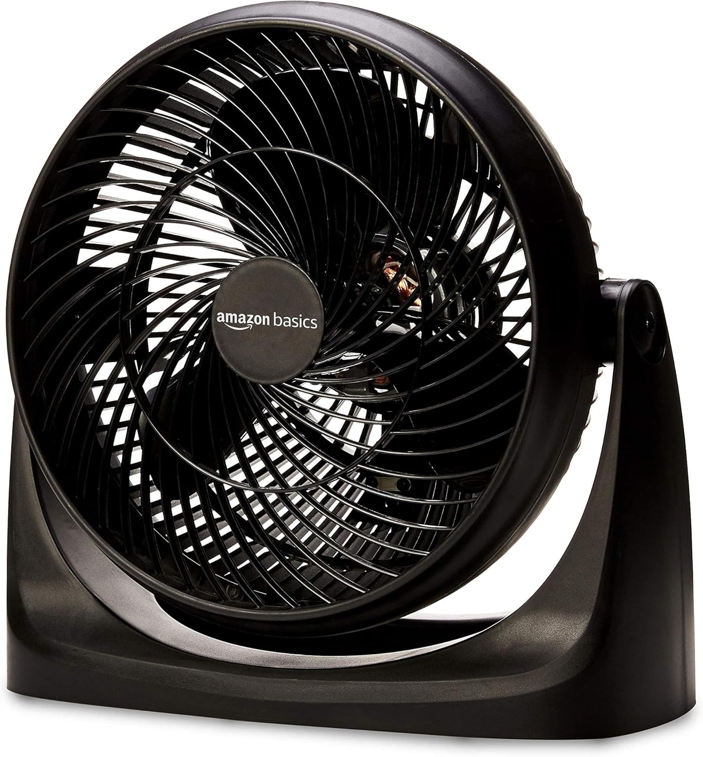 Amazon Basics Air Circulator Fan, Desk Fan for Bedroom, Home and Office, With 90-Degree Tilt Head, 3 Speed Settings, Lightweight (4.2 LBS), 70 Watts, Black, 14.8"Wx7.6"Dx14.1"H