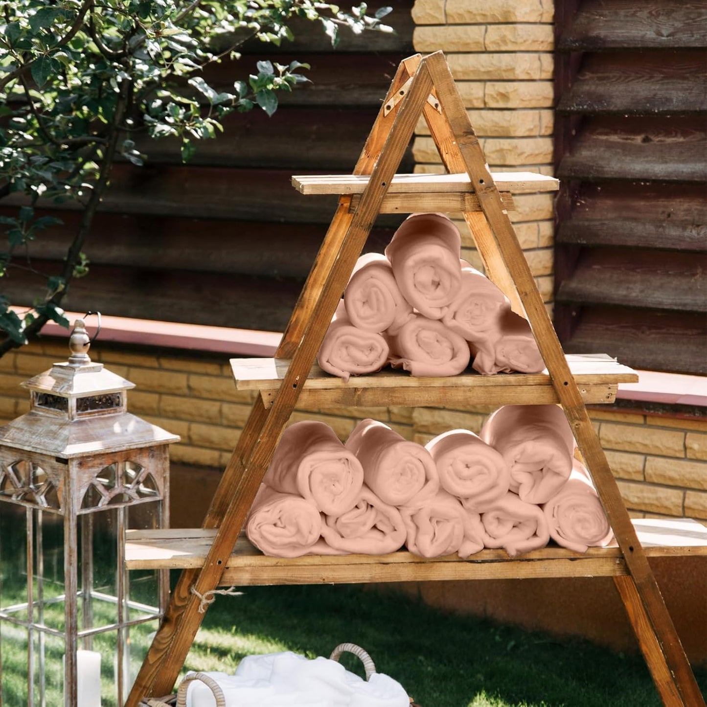 24 Packs Fleece Throw Blanket Soft Warm Lightweight Fleece Blanket Cozy Throw Bulk for Bed Couch Sofa Home Office Wedding Gifts Suitable for Seasons, 50 x 60 Inches(Pink)