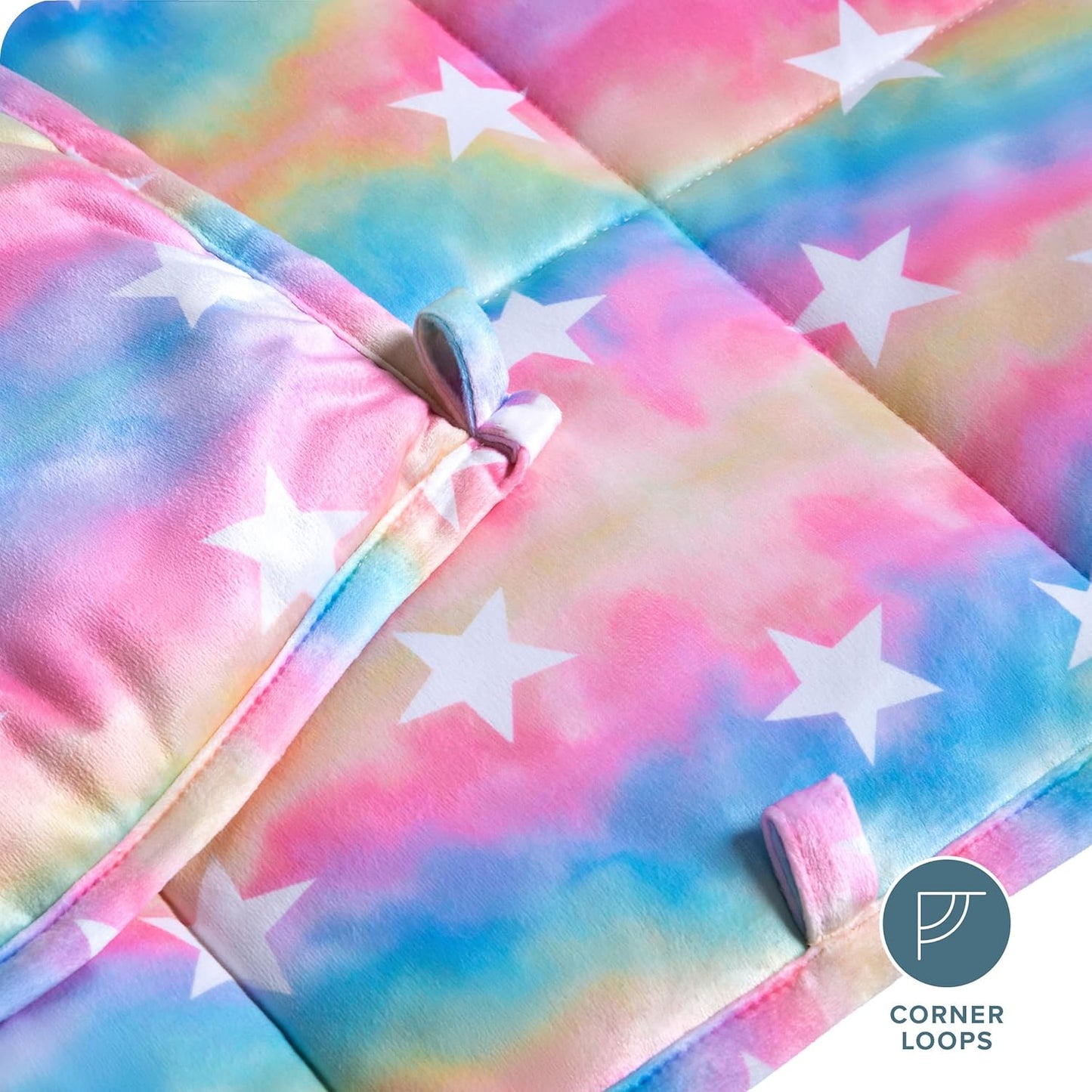 Bare Home Weighted Blanket Twin or Full Size 10lb (40" x 60") - Minky Fleece - Premium Heavy Blanket Nontoxic Glass Beads (Unicorn, 40"x60")
