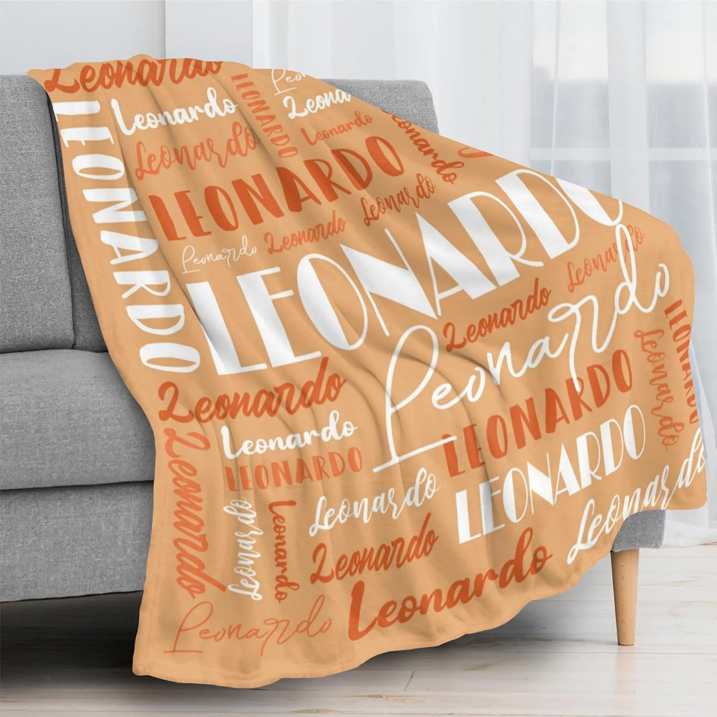 Name Blanket Personalized Blanket for Adult Kids Flannel Customize Throw Blanket Custom (Color 05, 50 x 60 Inches)