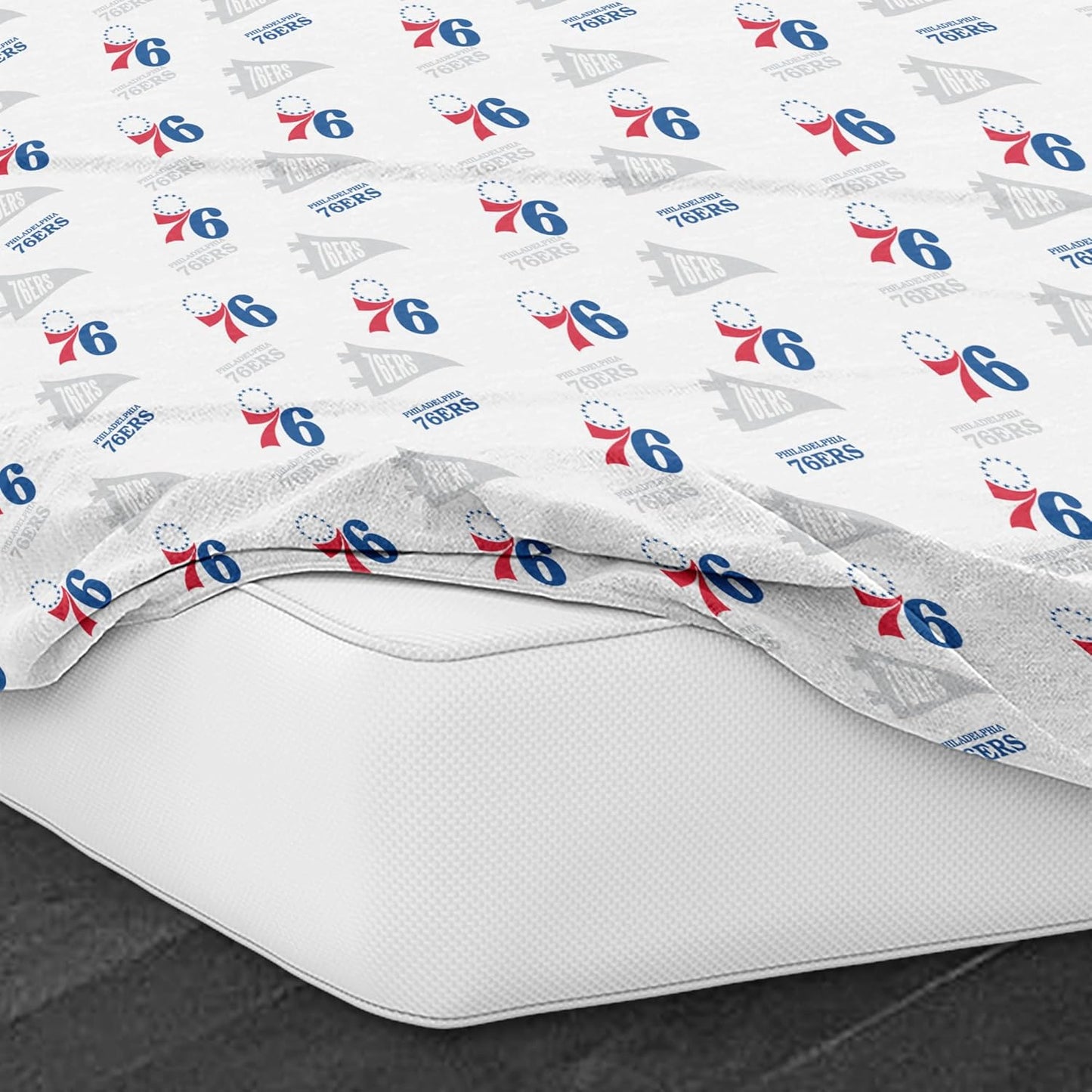 Northwest Officially Licensed Philadelphia 76ers NBA Twin Size Sheet Set – Soft Team Logo Bedding for Dorms, Bedrooms, Fan Caves & Game Day Style