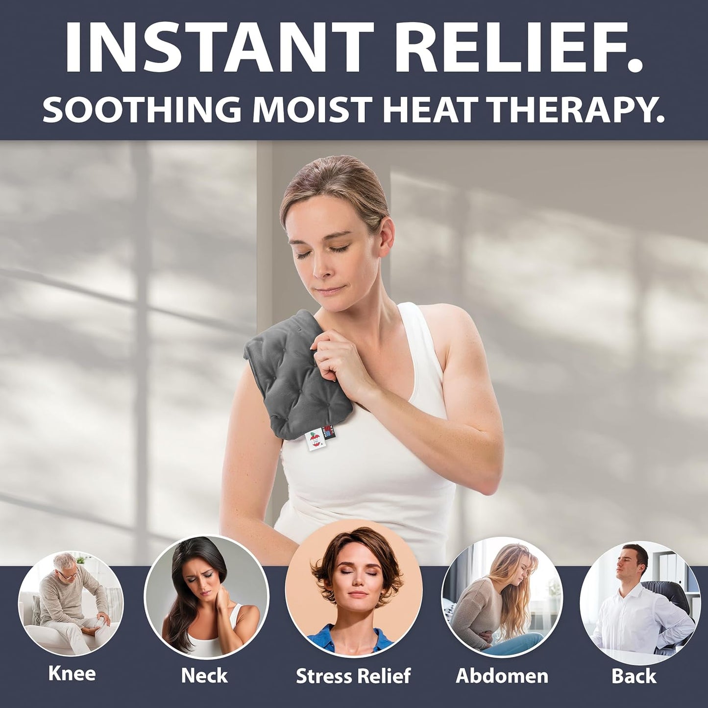 Core Products MicroBeads Moist Heat Therapy Microwave Pack - Great Holiday Gift - Small Heating Pad 5" X 12"
