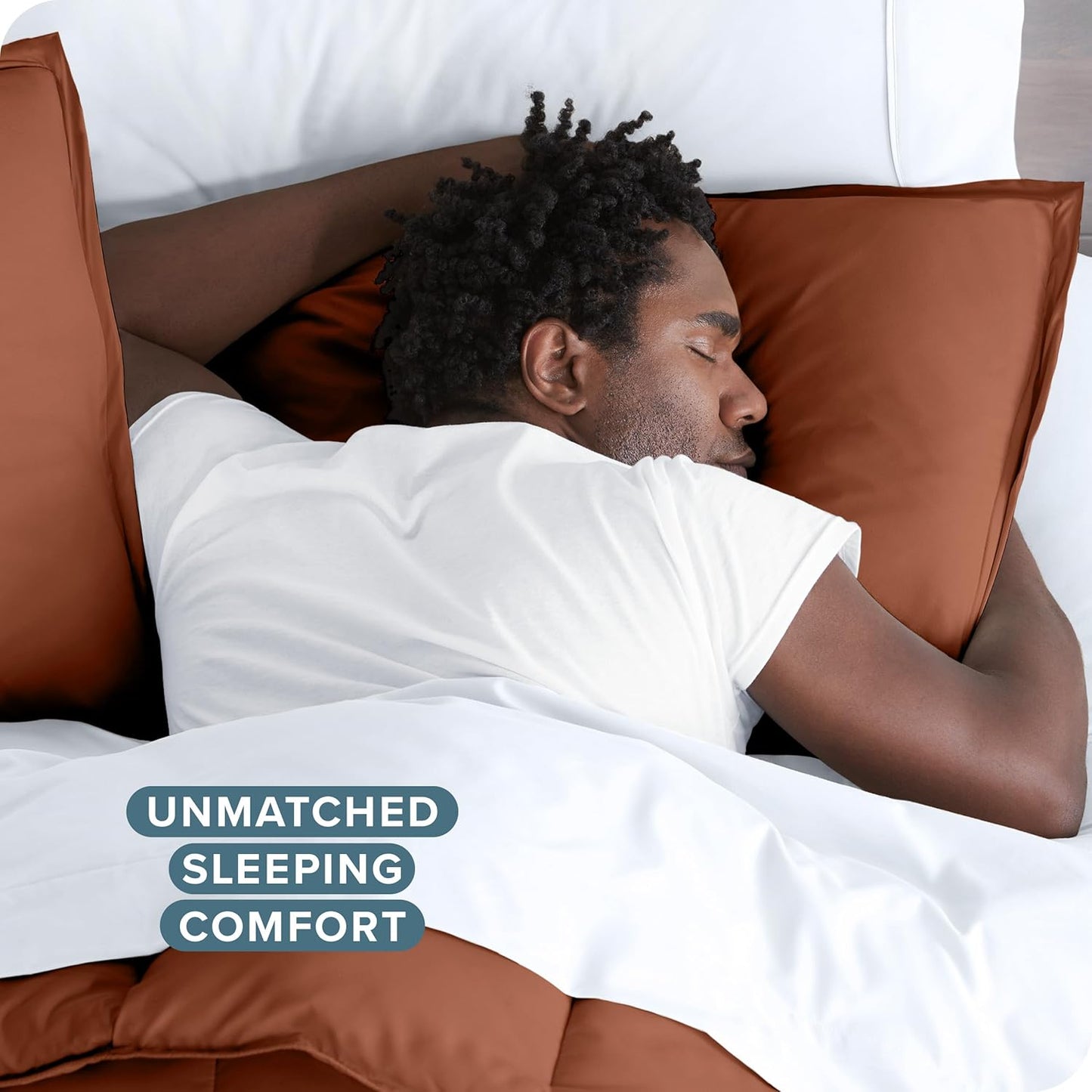 Bare Home Bedding Duvet Cover Queen Size - Premium 1800 Super Soft Collection - Lightweight, Cooling - Soft Breathable Bedding Duvet Cover (Queen, Terracotta)