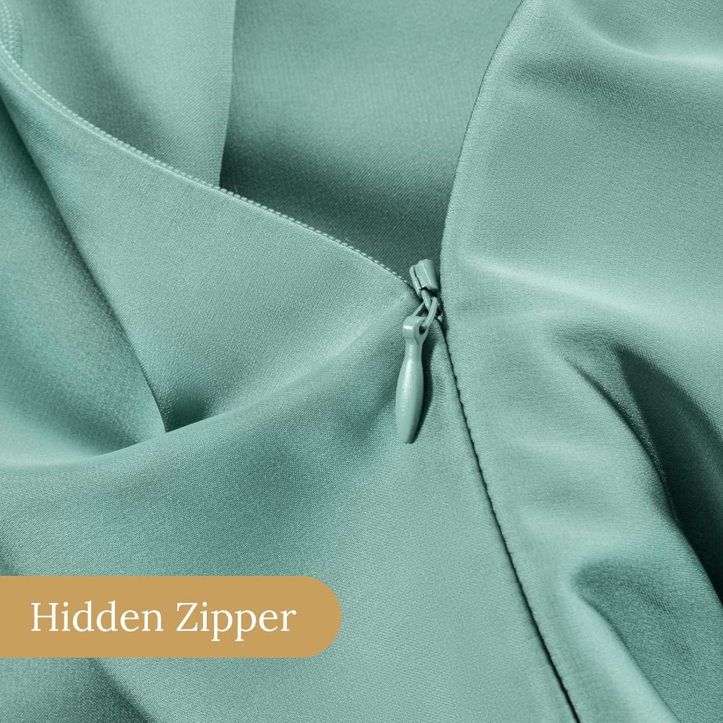 INFIIXSO Mulberry Silk Pillowcase for Hair and Skin, Silk Pillow Cases Standard Size with Hidden Zipper 20x26 Inches, Ultra Smooth and Soft Cooling Pillow Cases for Hot Sleepers(ICY Morn, 1 Pack)