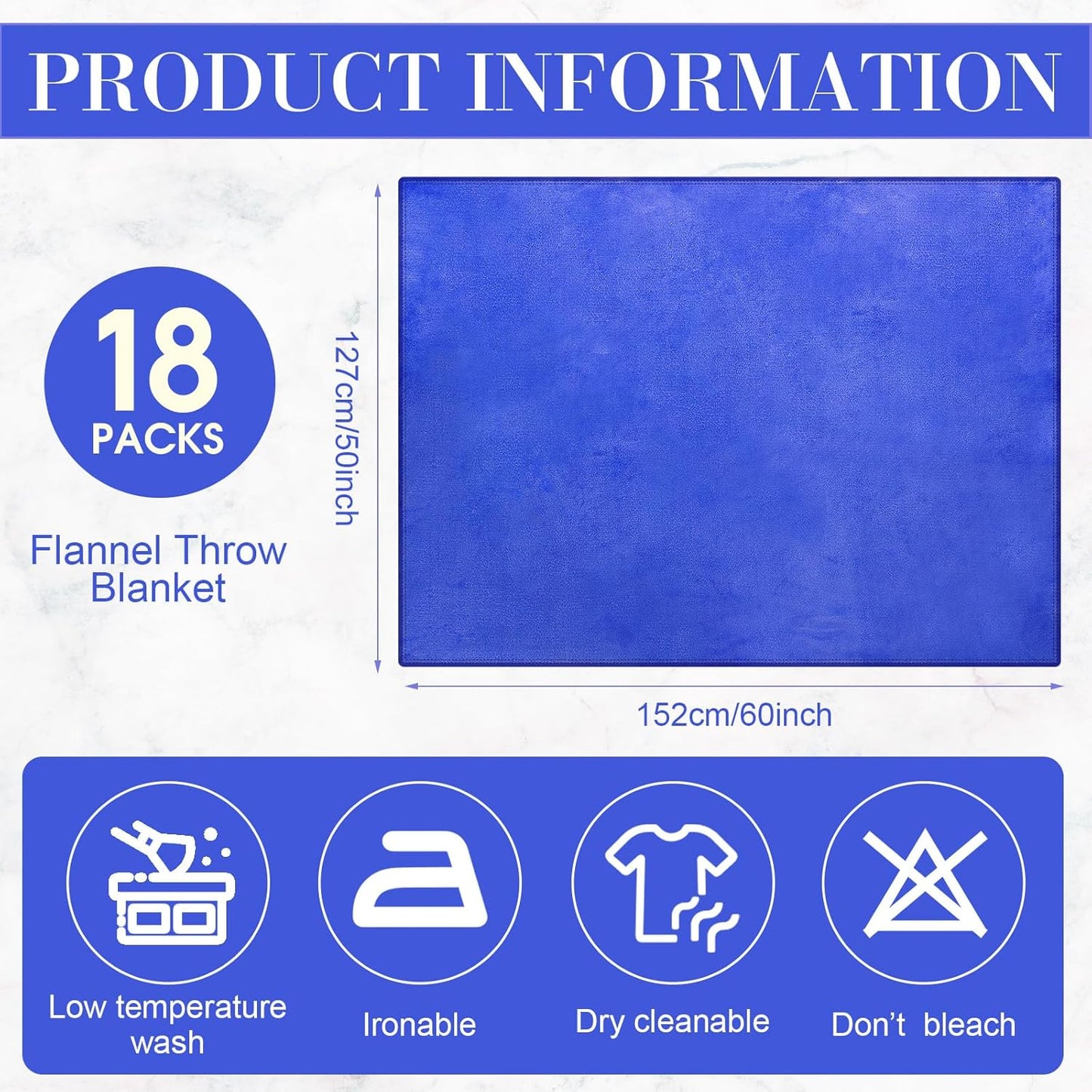 18 Pieces Fleece Blankets Bulk for Wedding 50 x 60 Inch Soft Lightweight Flannel Throw Blankets Bulk for Wedding Guests Home Outdoor Couch Sofa Bed Gifts(Bright Color)