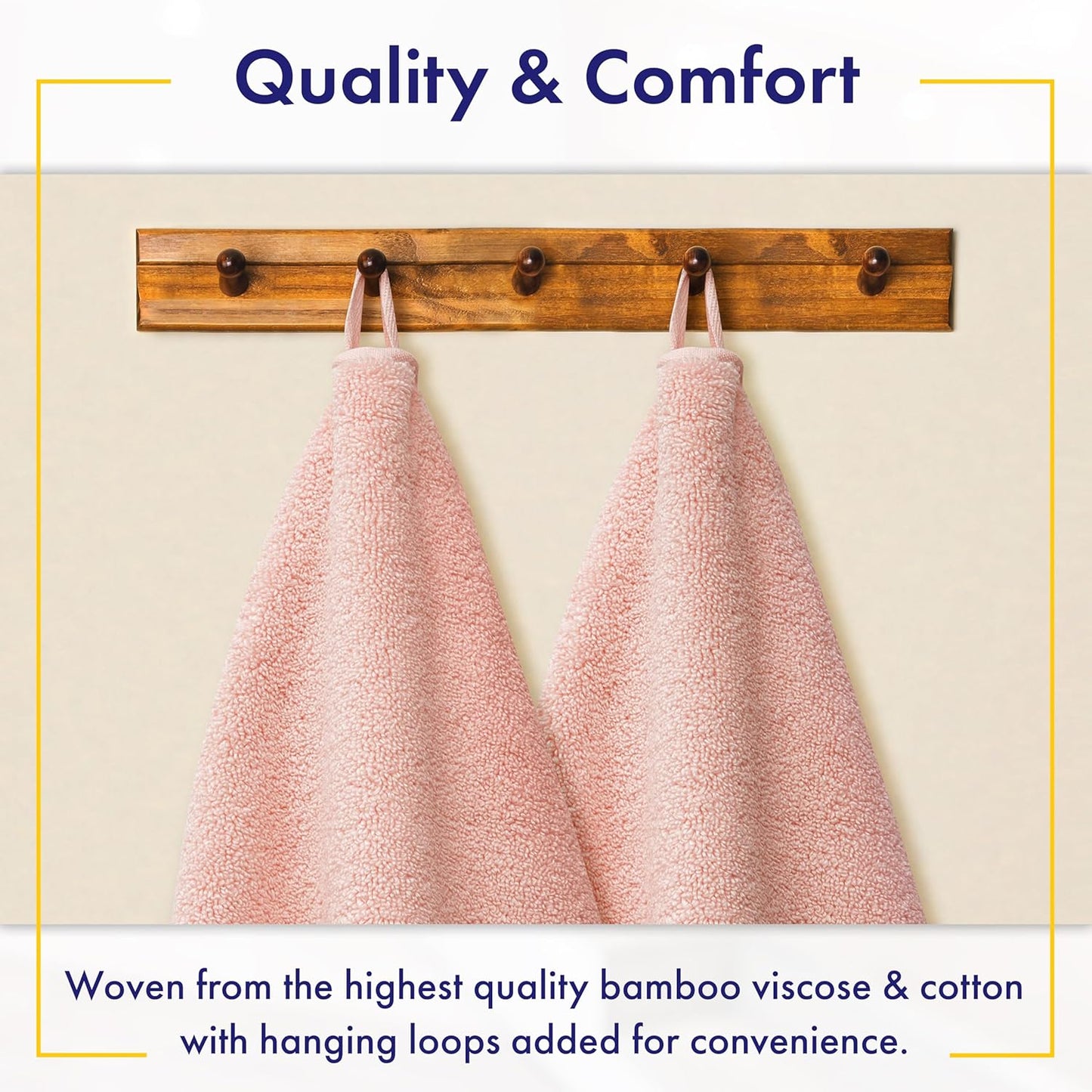 Ultra Soft & Plush Viscose from Bamboo Bath Sheets - 700 GSM Pack of 2 - Extra Large 70x35 in - Super Absorbent & Quick Drying (Blush Pink)