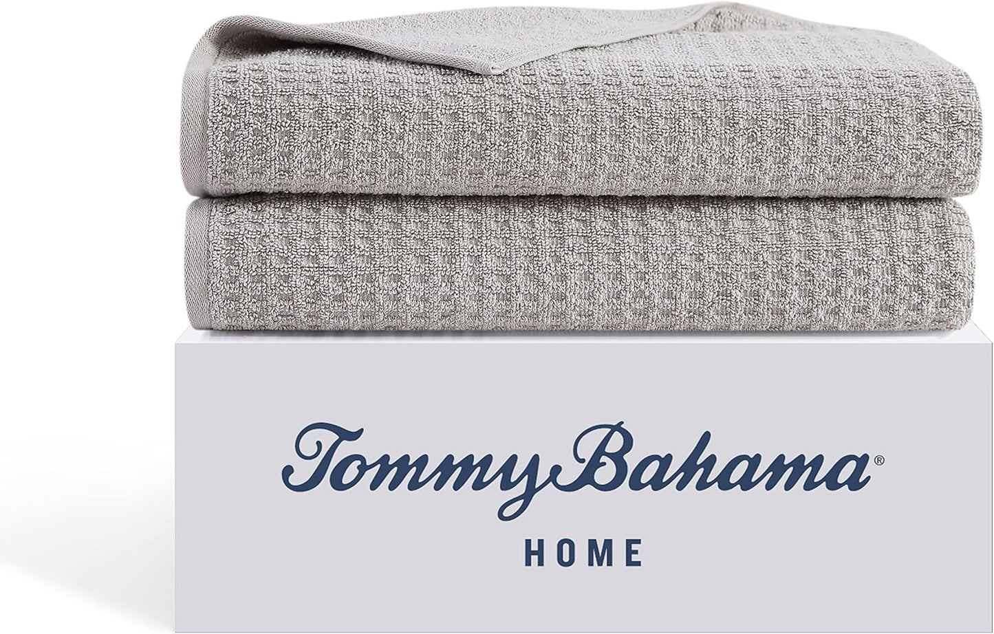 Tommy Bahama - Bath Towels, 100% Soft & Absorbent Cotton with Zero Twist Construction, Medium Weight Bathroom Towels (Northern Pacific Pelican Grey, 2 Piece)