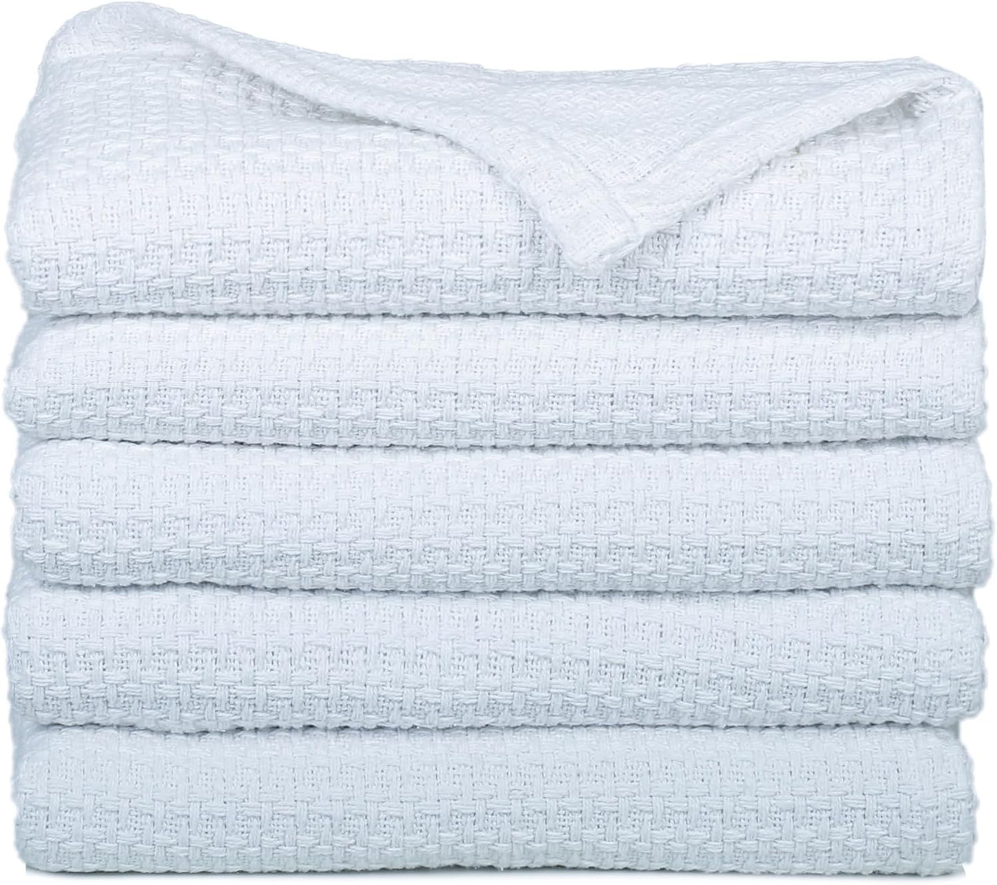 HILLFAIR 100% Cotton Blanket- 120" x 120" XXL Oversized King Bed Blankets - Family Size 10 ft x 10 ft Big - All Season Soft Cozy Breathable Blankets for Bed - Extra Large King Cotton Blanket- White