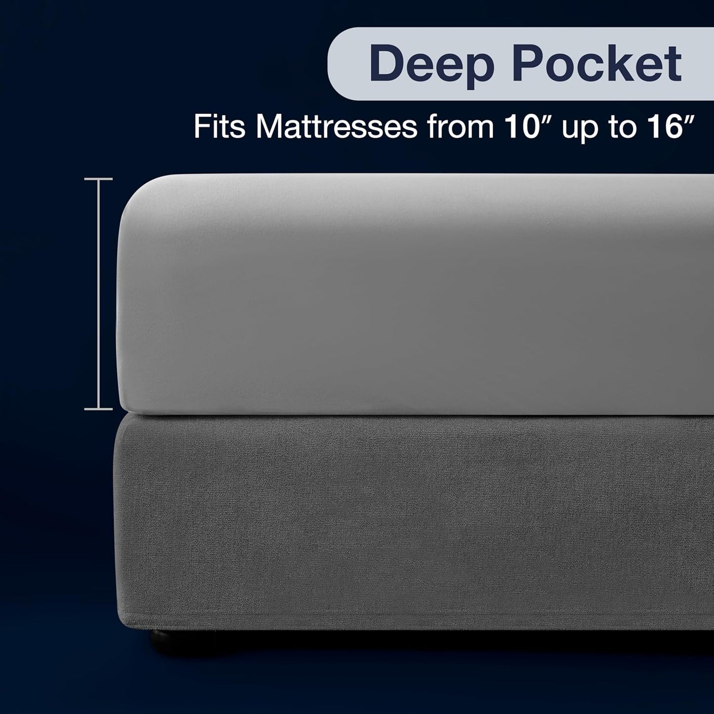 CASUAL LIVING Cal King Sheets 4 Piece Set with 2 Pillowcases, Soft Microfiber Hypoallergenic Washable Deep Pocket Lightweight Bedding Elasticized, California King Sheet Sets, Grey