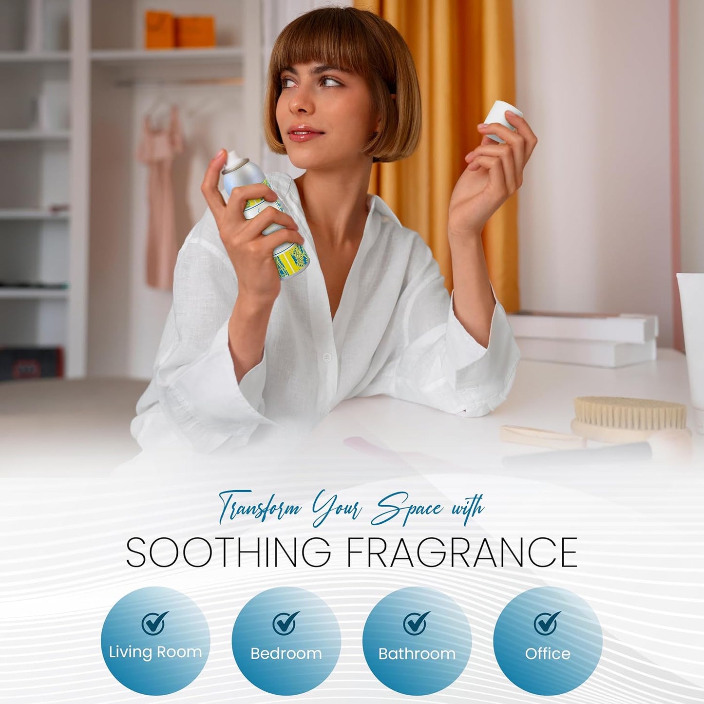 Expressive scent Room Spray Air Freshener - Long Lasting Jasmine Aroma for Home, Bathroom, kitchen, Office & Car – Air freshener for home 6 FL Oz