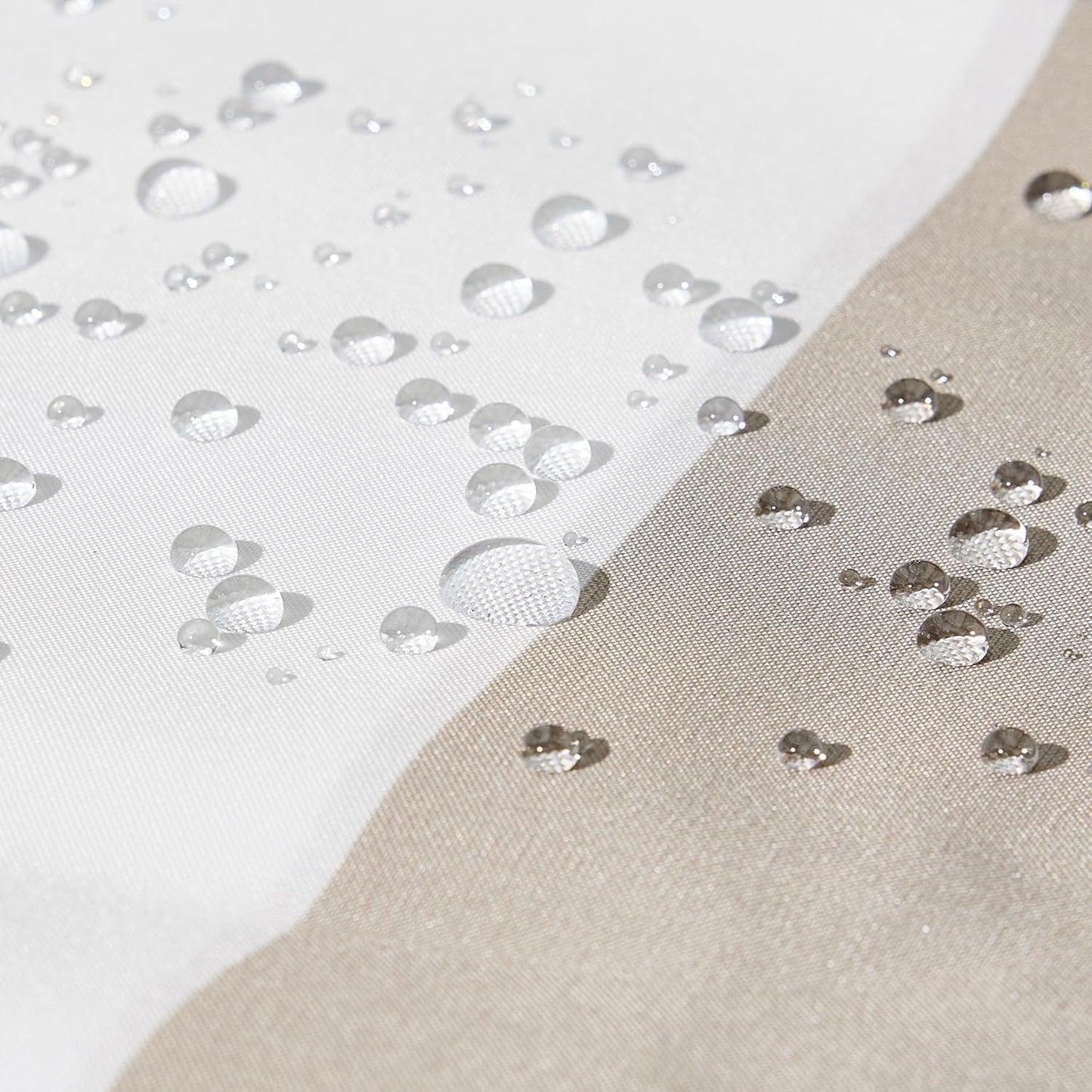 Amazon Basics Bathroom Shower Curtain, Water Resistant Fabric with Grommets & Hooks, Machine Washable, 72"x72", Light Brown, Beige