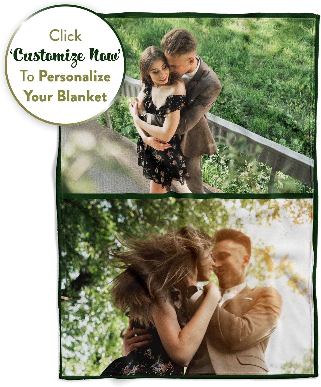 Ships Next Day, Custom Blanket with Picture - Printed in USA, Personalized Photo Blanket (Sherpa – 50x60)