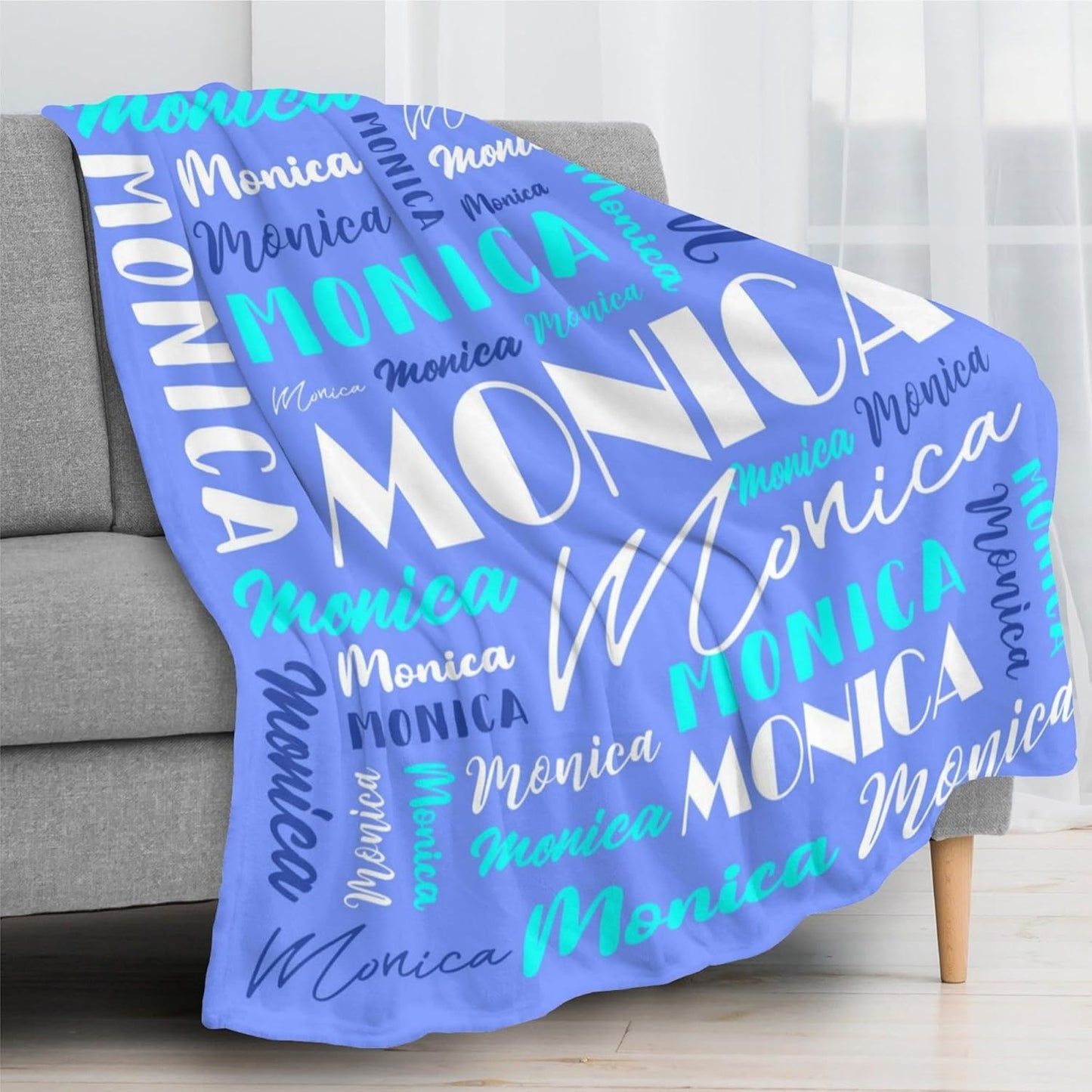 Name Blanket Personalized Blanket for Adult Kids Flannel Customize Throw Blanket Custom (Color 26, 60 x 80 Inches)
