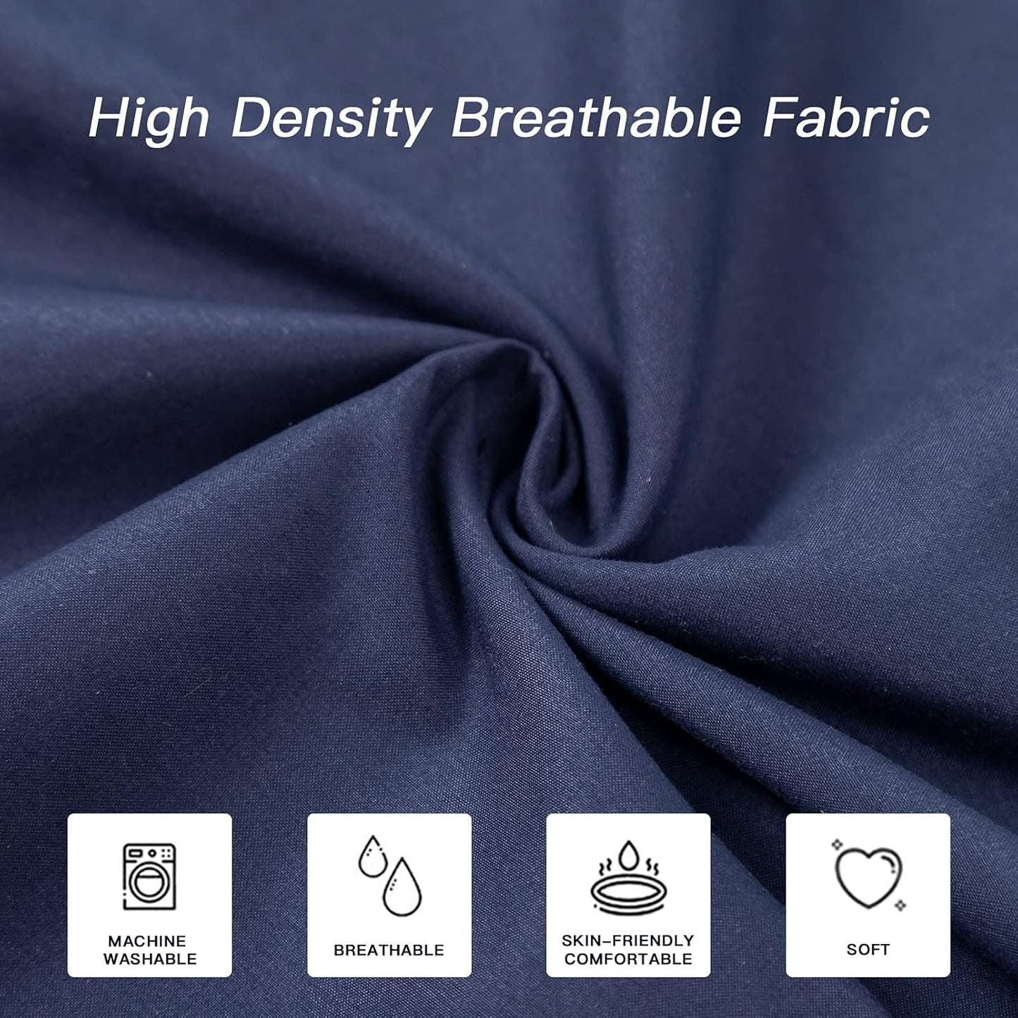 DOWNCOOL Luxury Full Body Pillow Insert with Fiber Cover - Ultra Soft Body Pillow for Sleeping - Breathable Long Bed Pillow Insert, 20"x54"(Blue, with Cover)