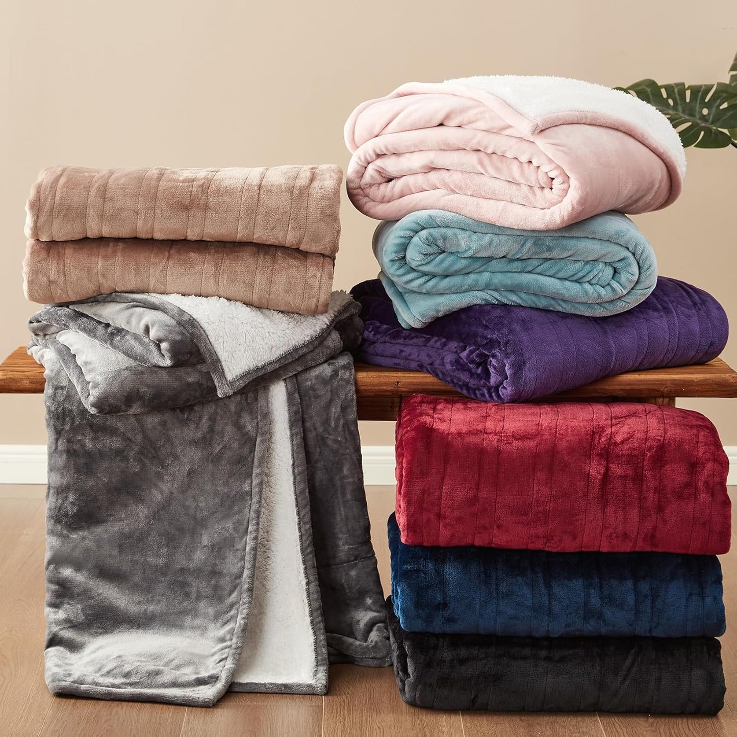 EHEYCIGA Heated Blanket Electric Blanket King Size - Heating Blanket with 5 Heating Levels & 10 Hours Auto Off, Soft Cozy Sherpa Washable Dual Control Blanket with Fast Heating, 90 x 100 Inches, Pink