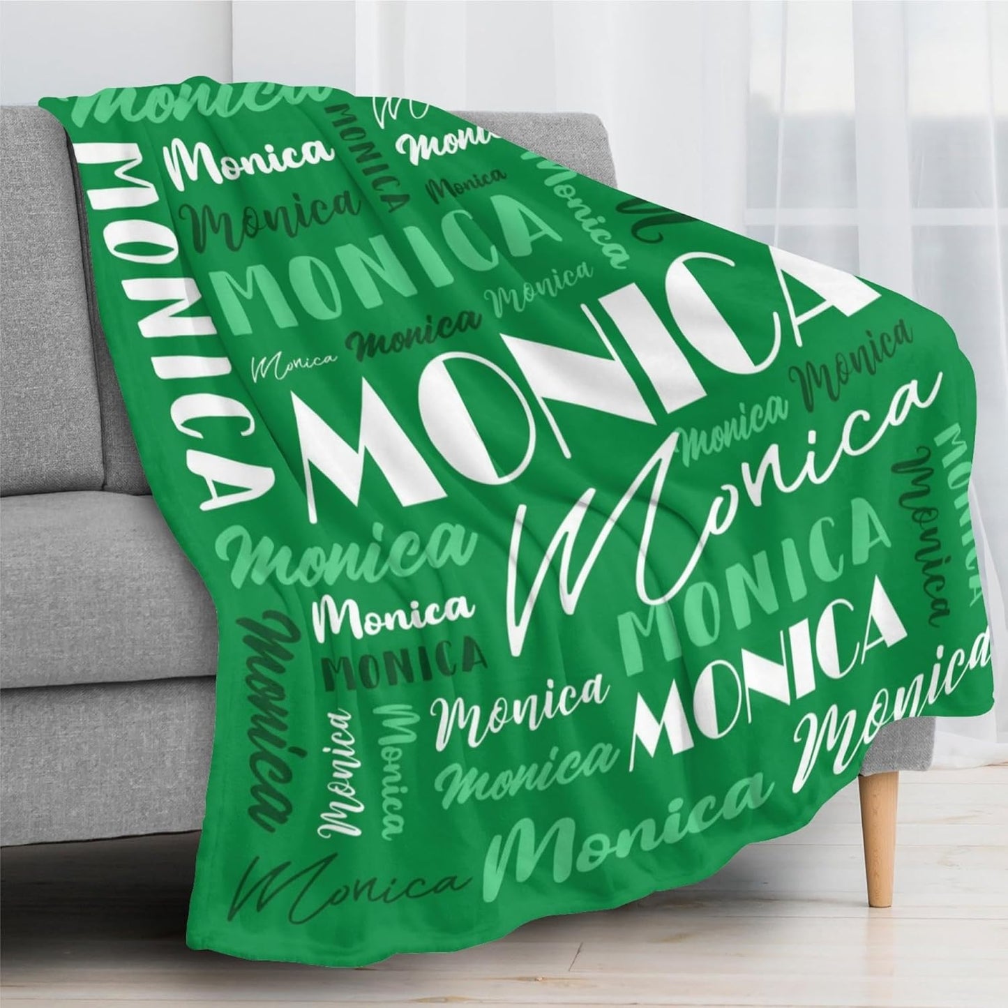 Name Blanket Personalized Blanket for Adult Kids Flannel Customize Throw Blanket Custom (Color 22, 60 x 80 Inches)