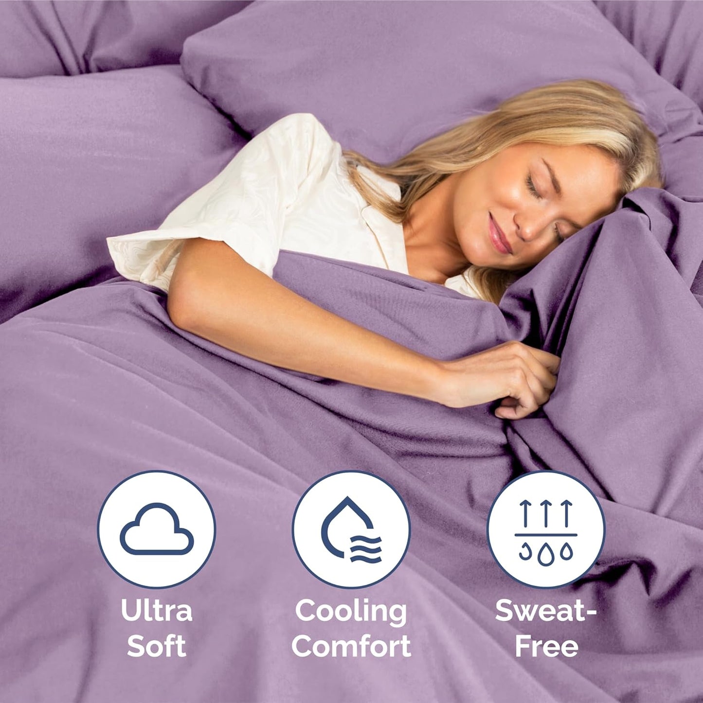 Split King Size 5 Piece Sheet Set - Extra Soft, Breathable & Cooling Sheets - Hotel Luxury Durable Bed Sheets for Women & Men - Deep Pockets, Easy-Fit & Wrinkle-Free Sheets - Lilac Oeko-Tex Bed Sheets